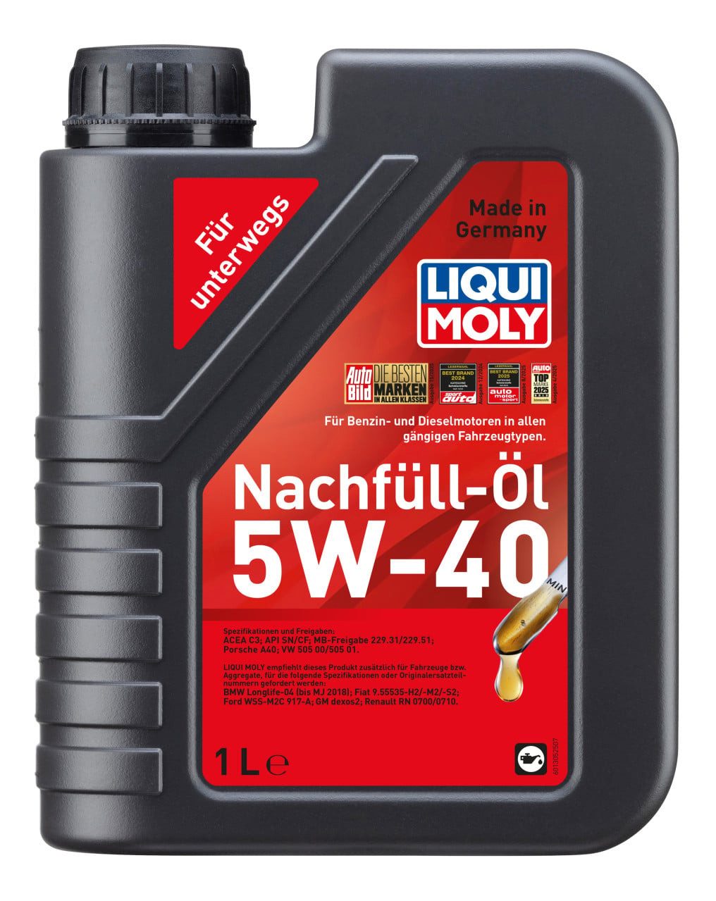 Liqui Moly Motoröl Liqui Moly Motoröl 5W-40 Nachfüll-Öl 1 L