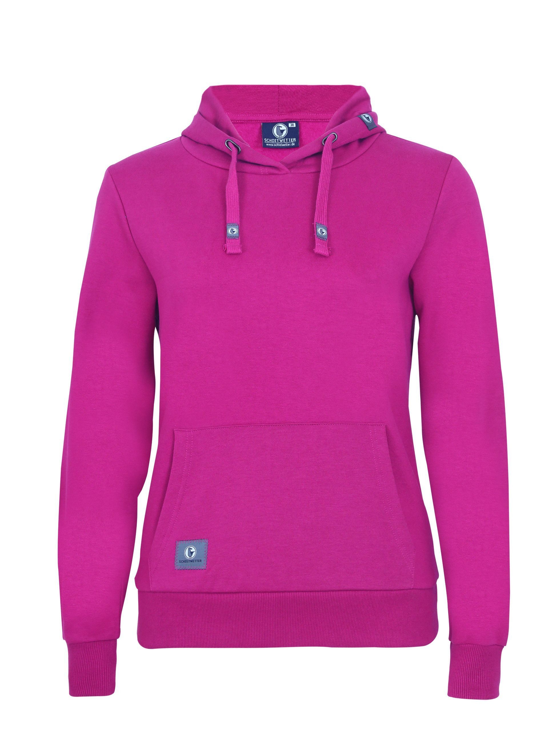 Schietwetter Kapuzenpullover Damen Hoodie "Maike" unifarben, mit Kängurutas günstig online kaufen