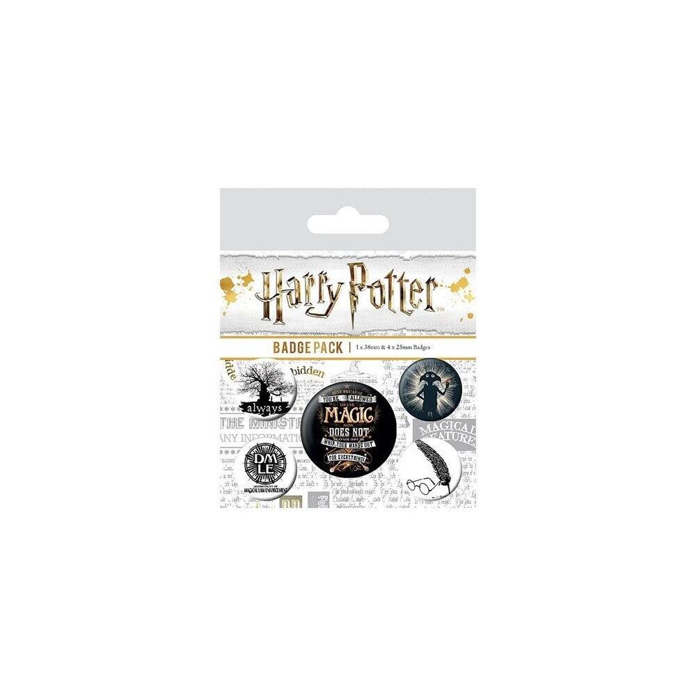 Anstecknadel Harry Potter Ansteck-Buttons 5er-Pack Symbole
