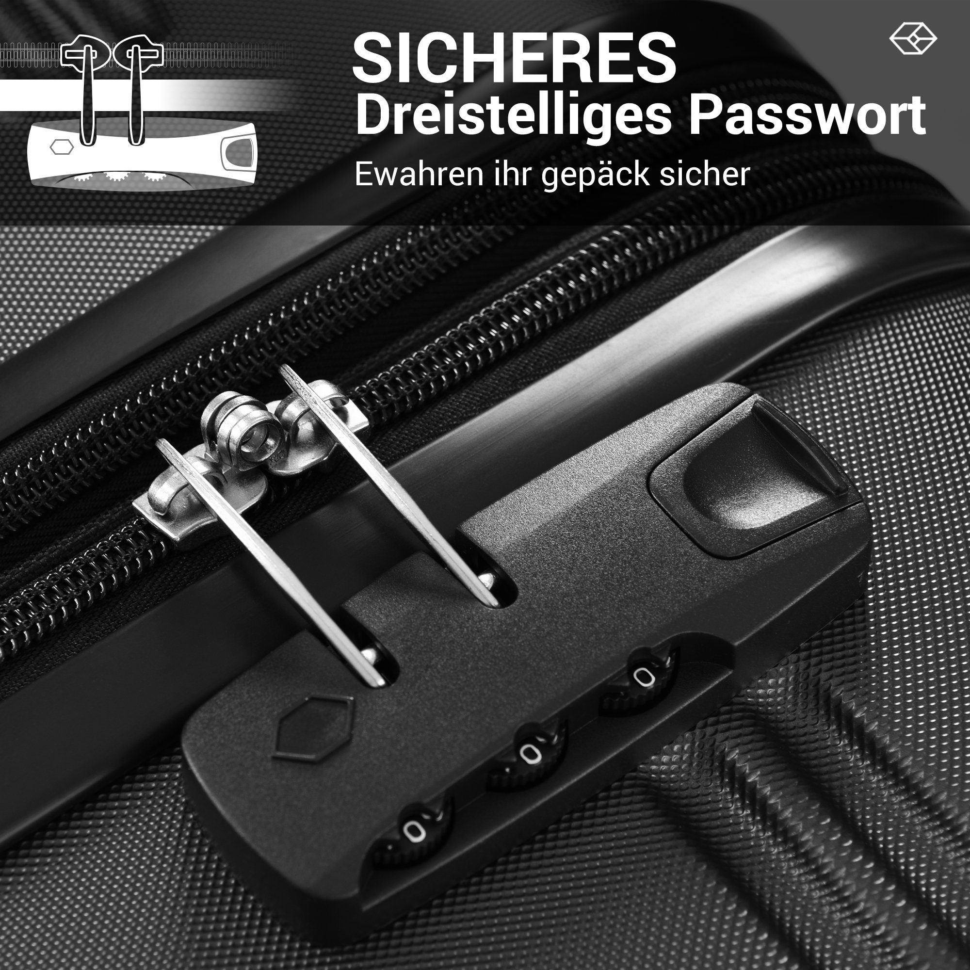 REDOM Hartschalen-Trolley Rollkoffer, Reisekoffer, Handgepäck 4 günstig online kaufen