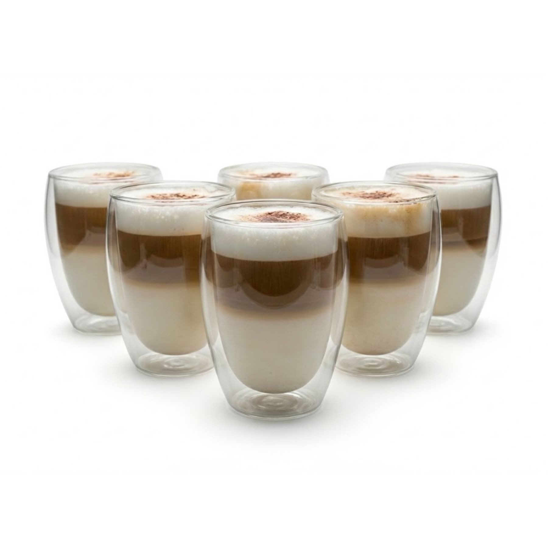 BigDean Latte-Macchiato-Glas 300ml doppelwandige Latte Macchiato Gläser Borosilikatglas, 6-tlg., Borosilikat-Glas, Doppelwandig, …