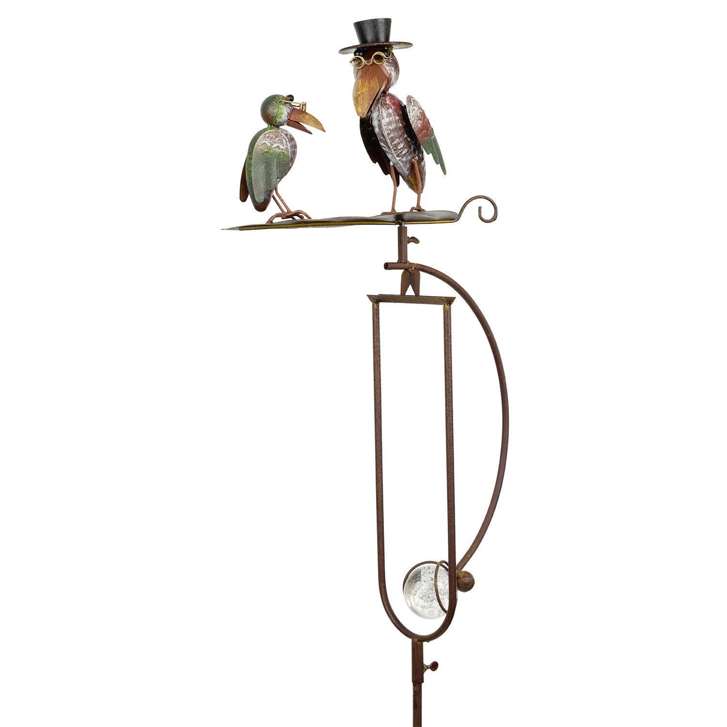 Moritz Gartenstecker Gartenstecker Vögel mit Pendel & Glaskugel 150 cm