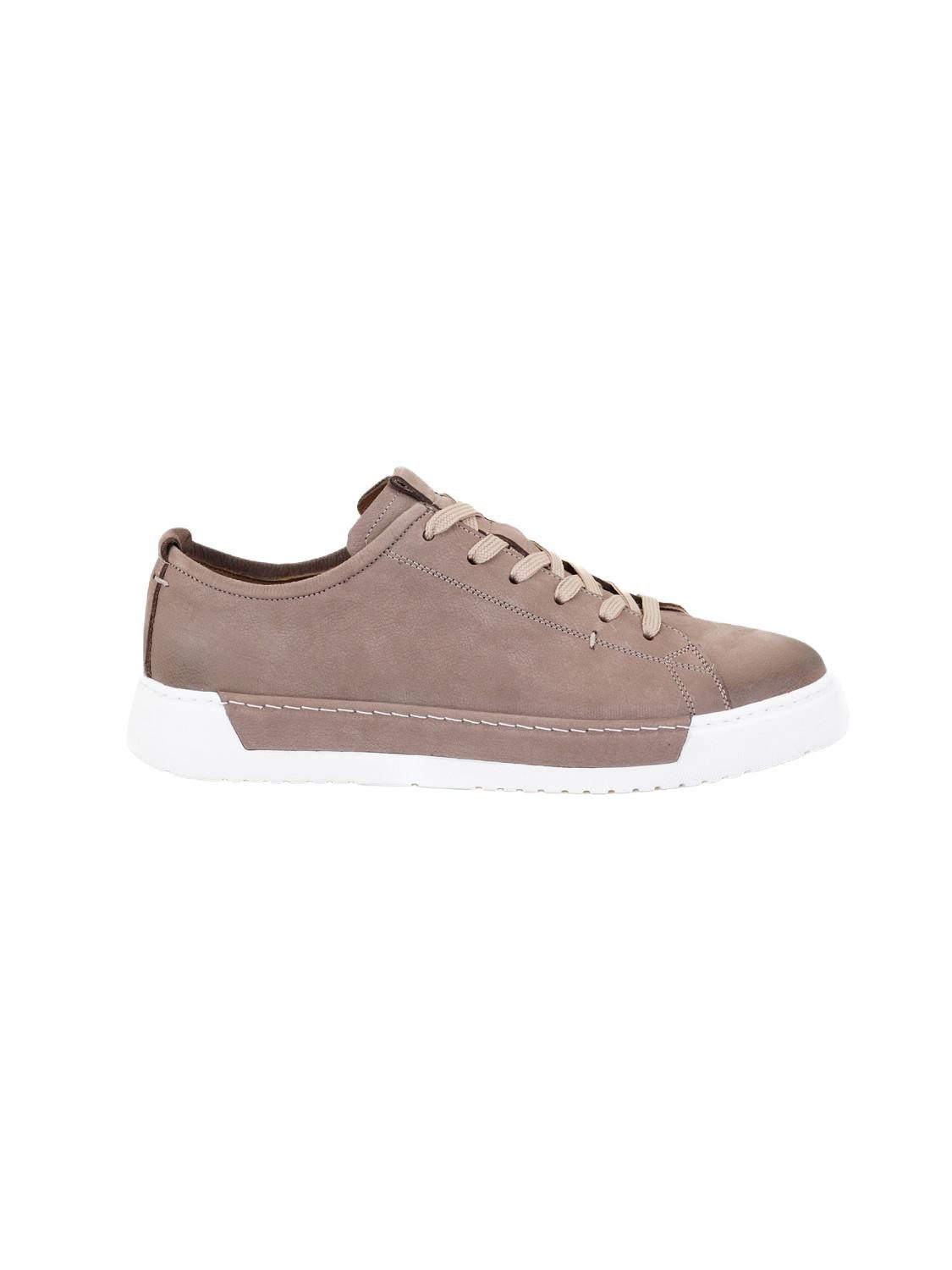 Desa Herren-Sneaker aus Leder mit hohem Schaft – Synthetiksohle, flacher A günstig online kaufen
