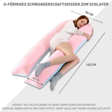 CALIYO Seitenschläferkissen Stillkissen, U-förmiges Schwangerschaftskissen zum Schlafen, Lagerungskissen, Seitenschläferkissen ergonomisch geformt