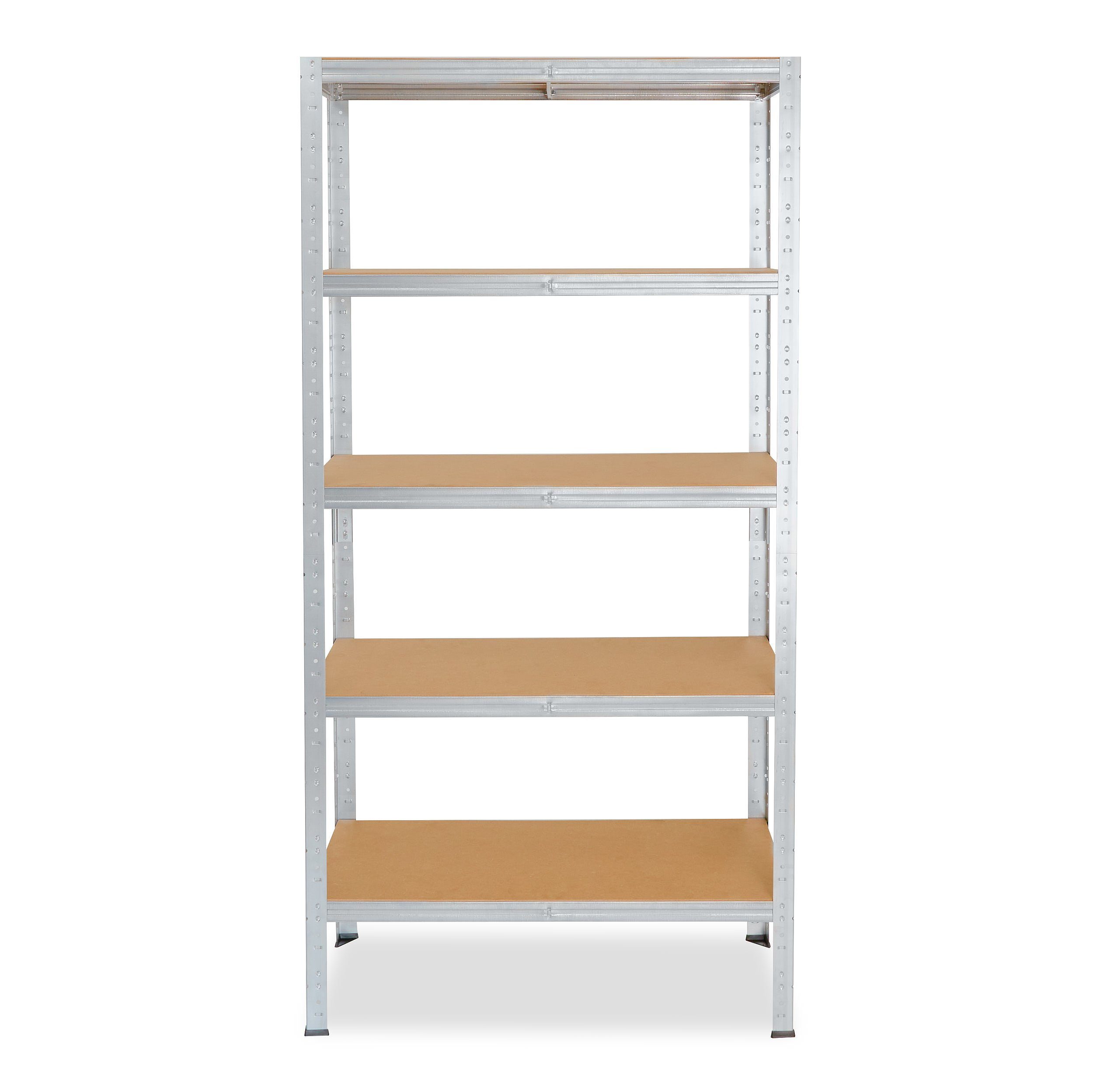 175kg als Metallregal Werkstattregal mit Steckregal Kellerregal, shelfplaza mit Tragkraft Schwerlastregal 5 Metall 230x30x23cm HOME, oder Lagerregal, Garagenregal, verzinkt, Böden,