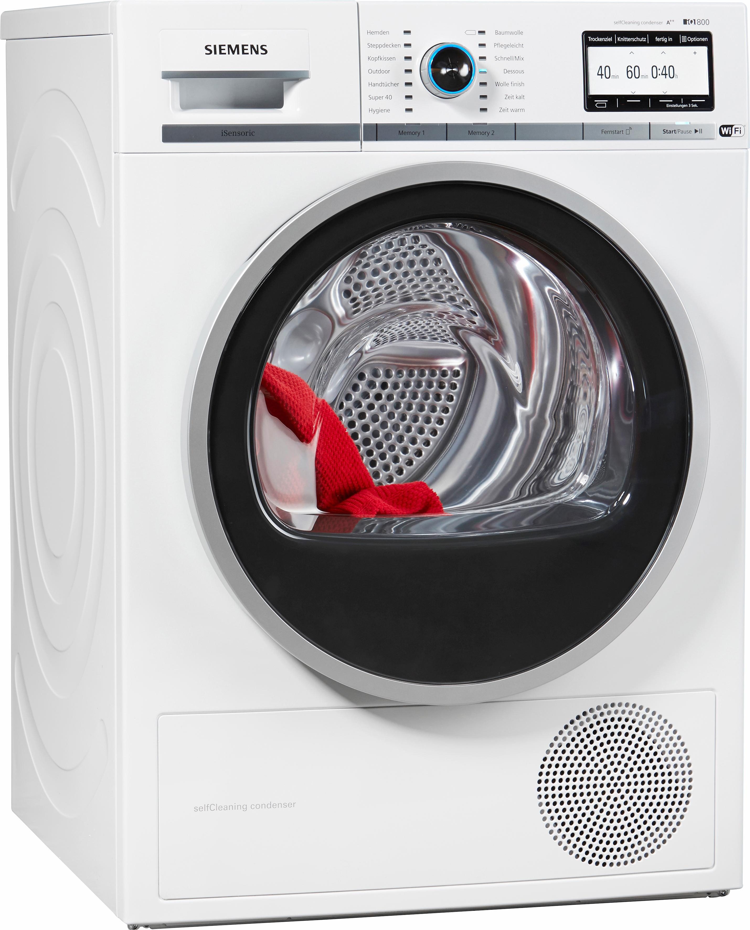 SIEMENS Trockner WT7YH700, A++, 8 kg online kaufen OTTO