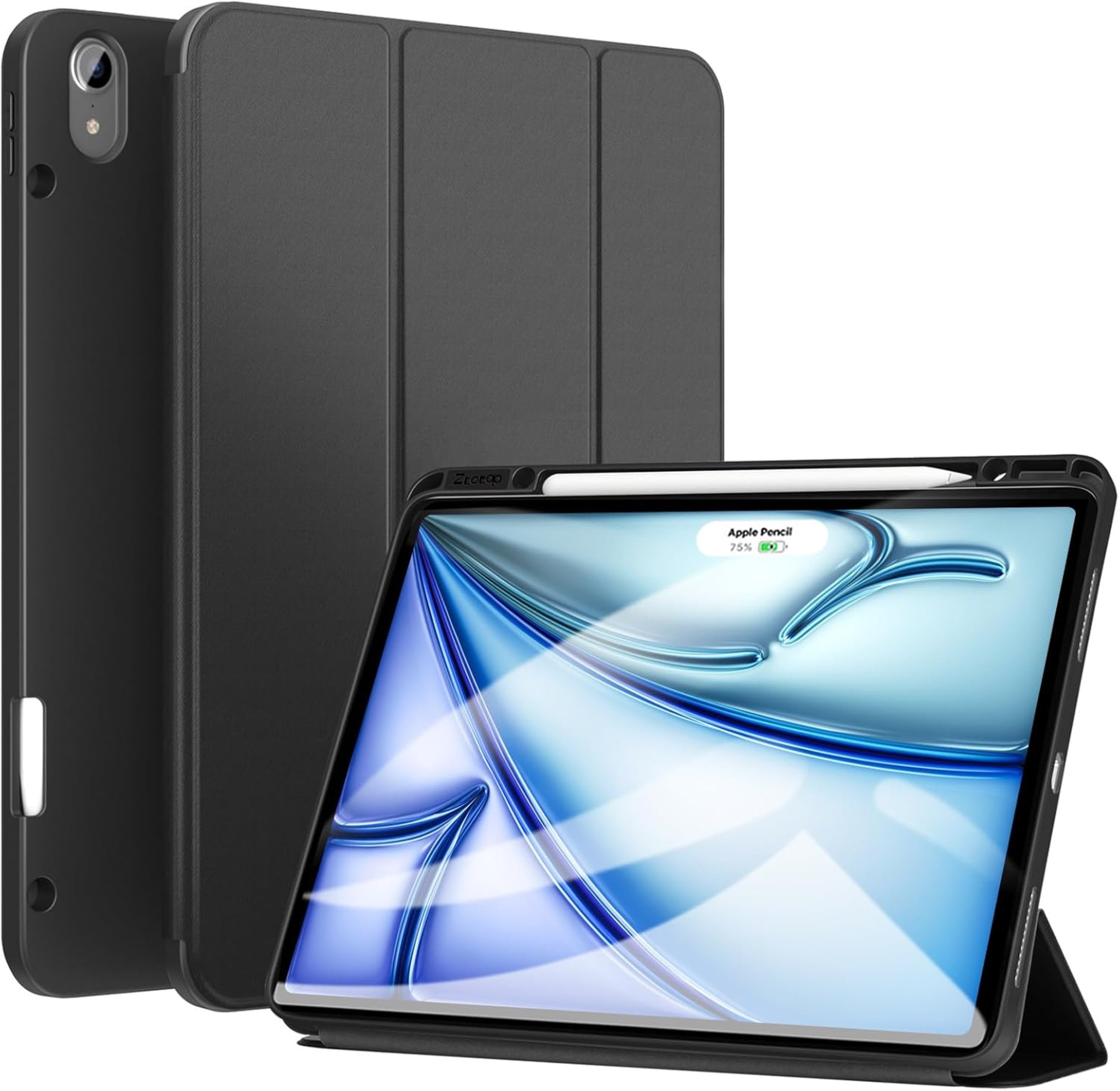 ZtotopCases Tablet-Hülle iPad Air 13 Zoll M3/M2 Hülle mit Standfunktion und Pencil Halter 12,9 – 13,0 Zoll, Ultradünne iPad Hülle mit Pencil Halterung und Trifold Standfunktion
