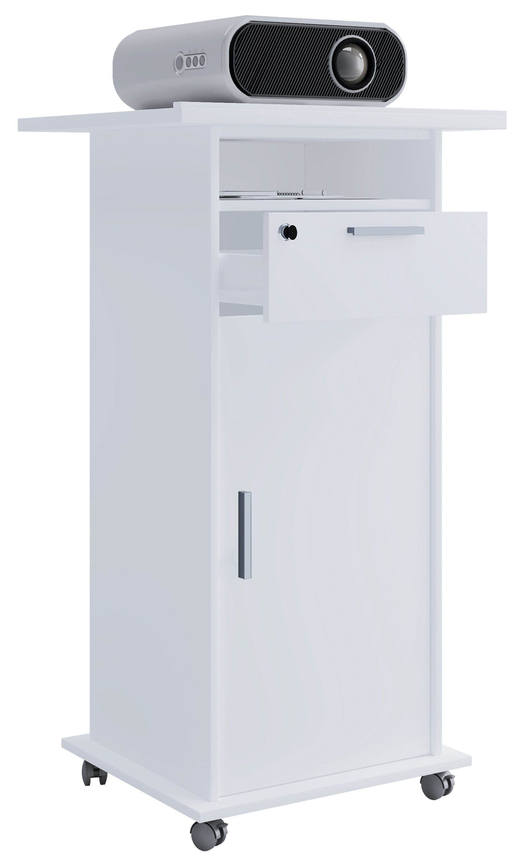 VCM TV-Rack Tisch Möbel Wagen Beamer Projektor Neta Tür