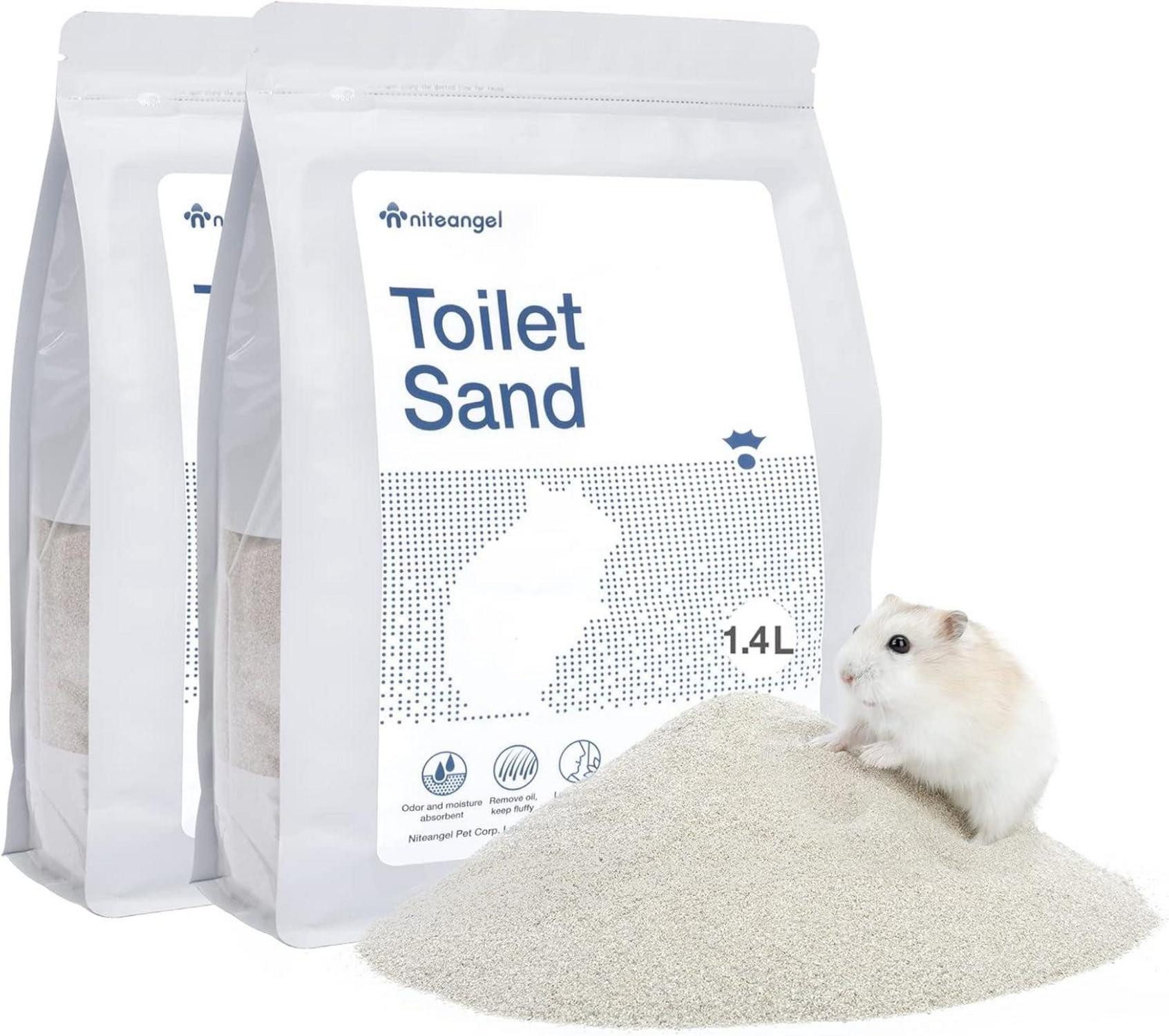 Kleintierkäfig Trainingssand Hamstersandbad für Hamster, Rennmäuse 2 x blaues Etikett