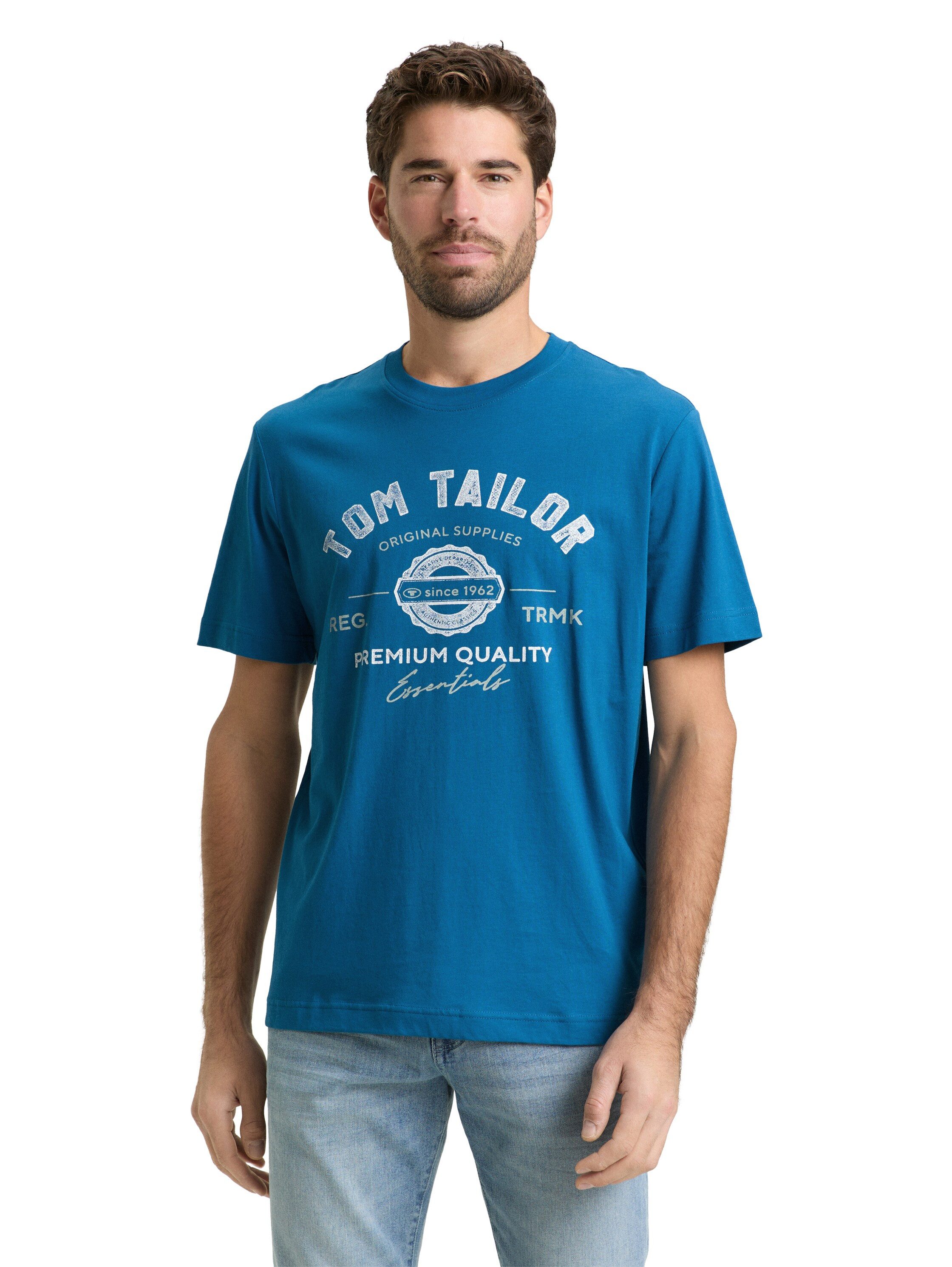 TOM TAILOR T-Shirt mit großem Logofrontprint günstig online kaufen