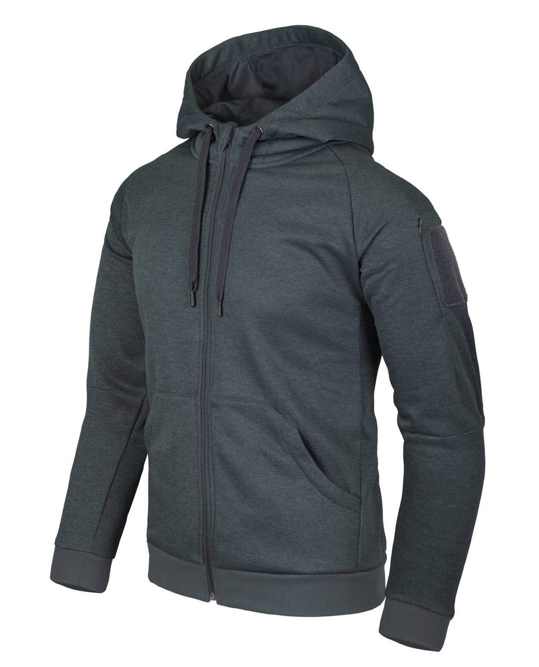 Helikon-Tex Kapuzenpullover Urban Tactical Hoodie (FullZip) - Melange Black-Grey