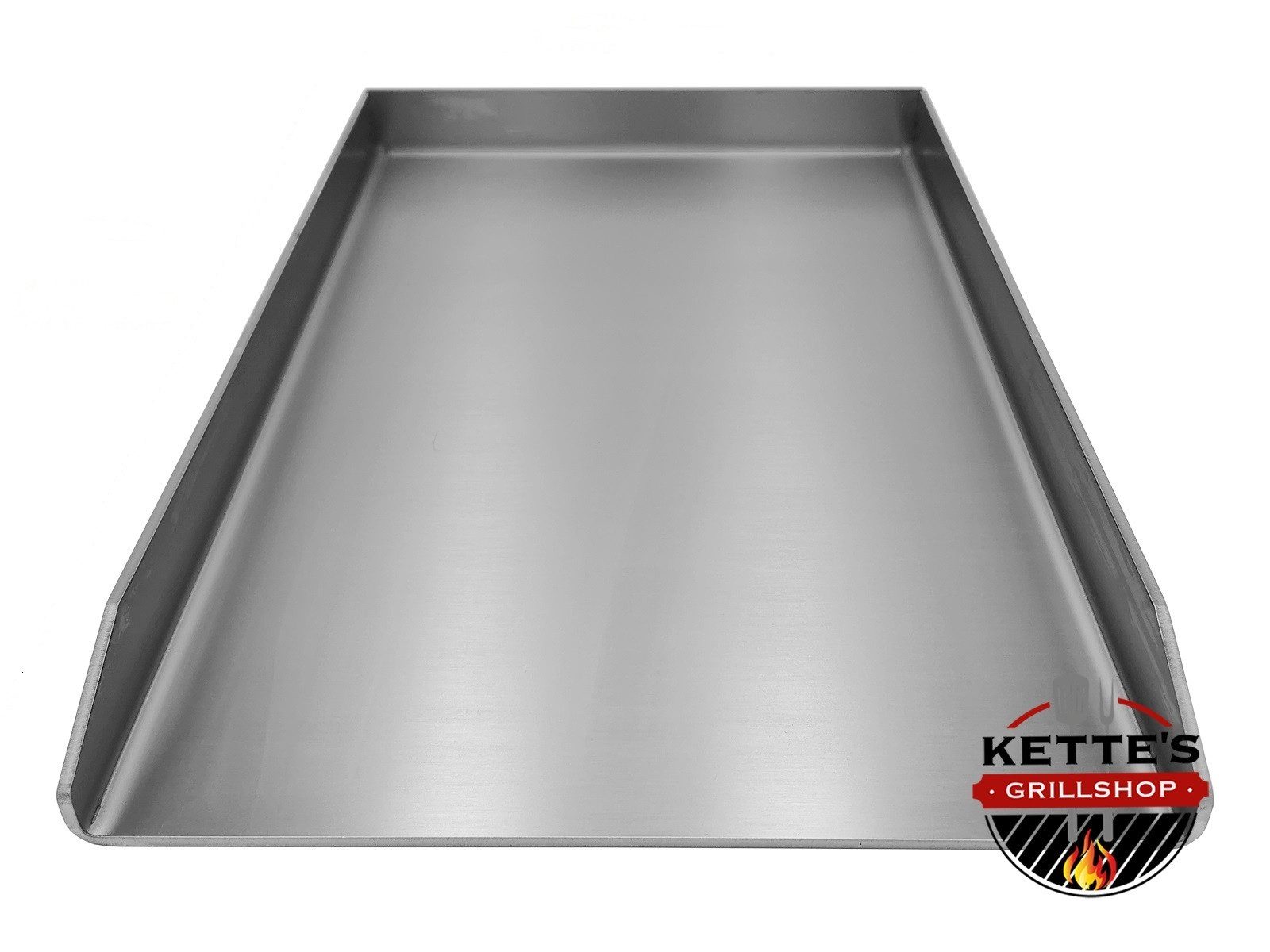 Kette´s Grillzubehör Grillplatte Edelstahl Plancha 330 x 275mm passt Z.b für Broil King Gasgrills, Leichte Reinigung, komplett Spülmaschinen geeignet, stabile Bauweise.