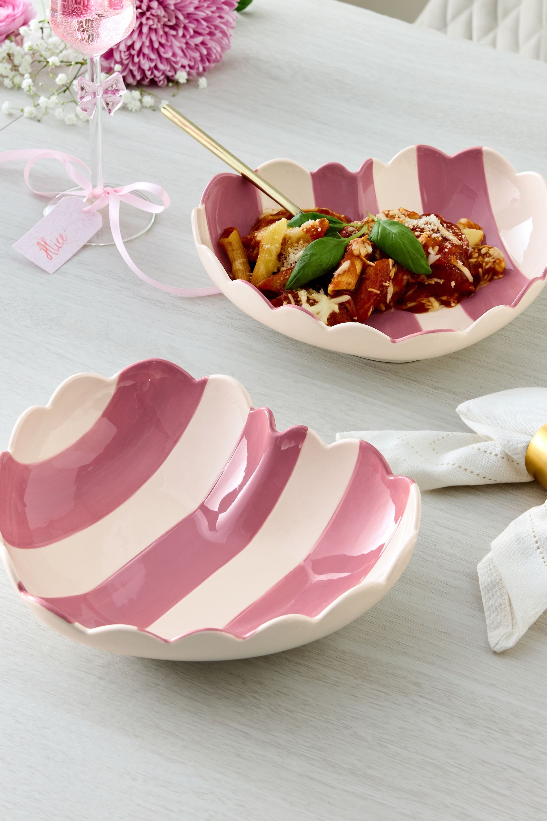 Next Geschirr Pastaschüsseln in Herzform, 2er-Set, Steingut günstig online kaufen