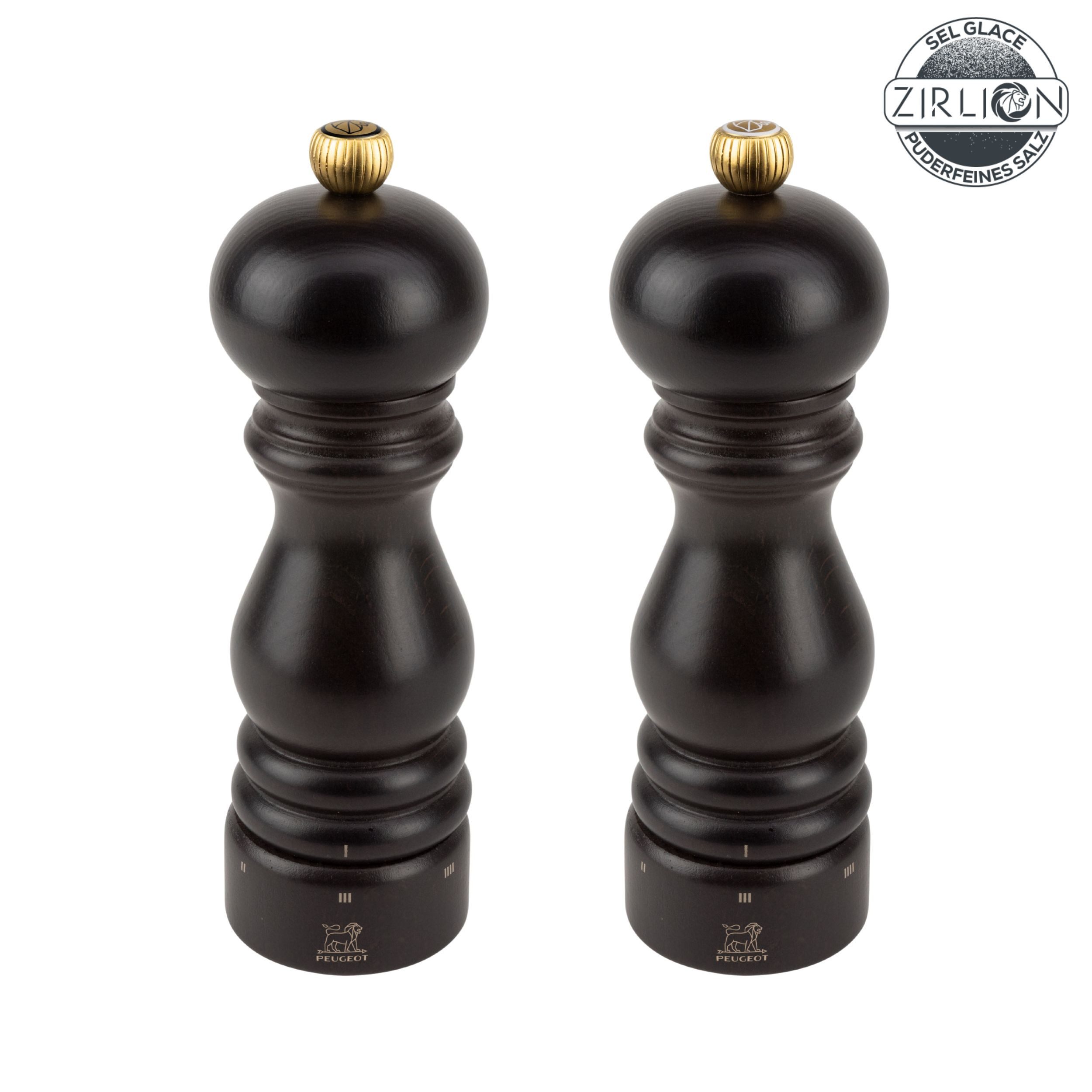 PEUGEOT Salz-/Pfeffermühle PARIS 18cm Schokolade Buchenholz uSelect Zirkonia-Mahlwerk Manuell