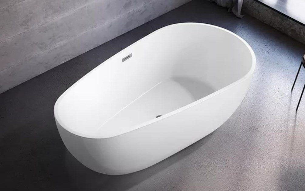 Xlmoebel Badewanne Freistehende ovale Badewanne in Blau mit modernem Design, Hergestellt in Europa