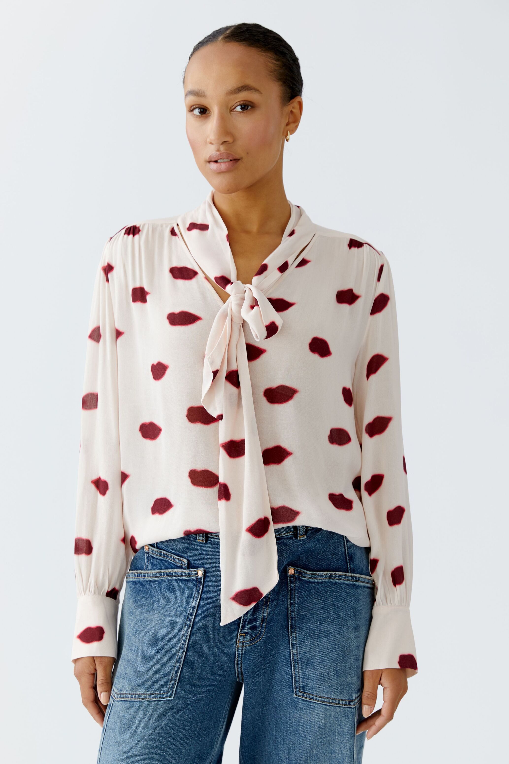 Oui Langarmbluse Bluse günstig online kaufen