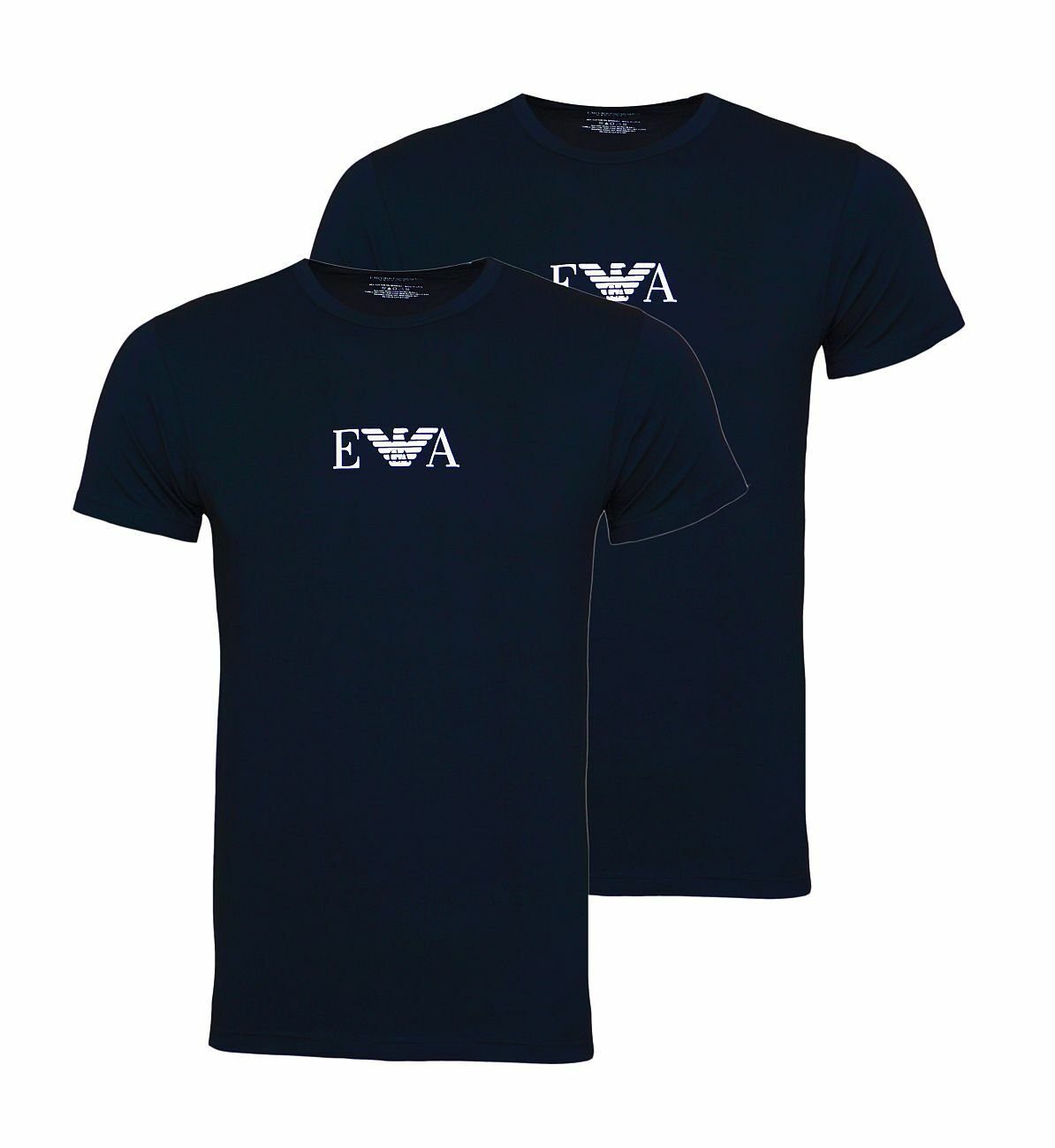 Emporio Armani T-Shirt T-Shirt 2er Pack T-Shirts Rundhals (2-tlg) navy