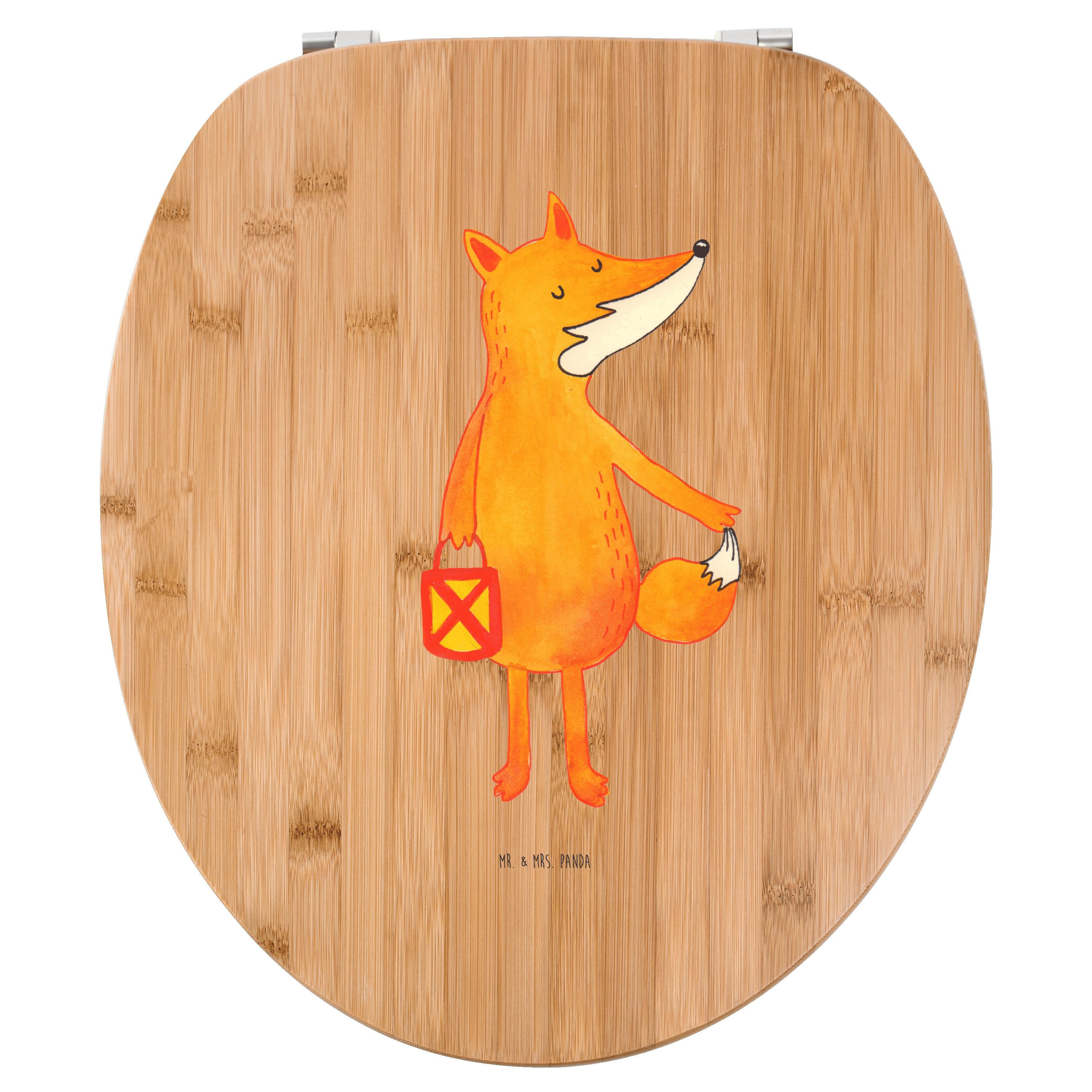 Mr. & Mrs. Panda WC Sitz Fuchs Lord – Motiv-Klobrille Aus Holz, 43x37 Cm, Mit Tröstendem Spruch, Perfekt Als Geschenk
