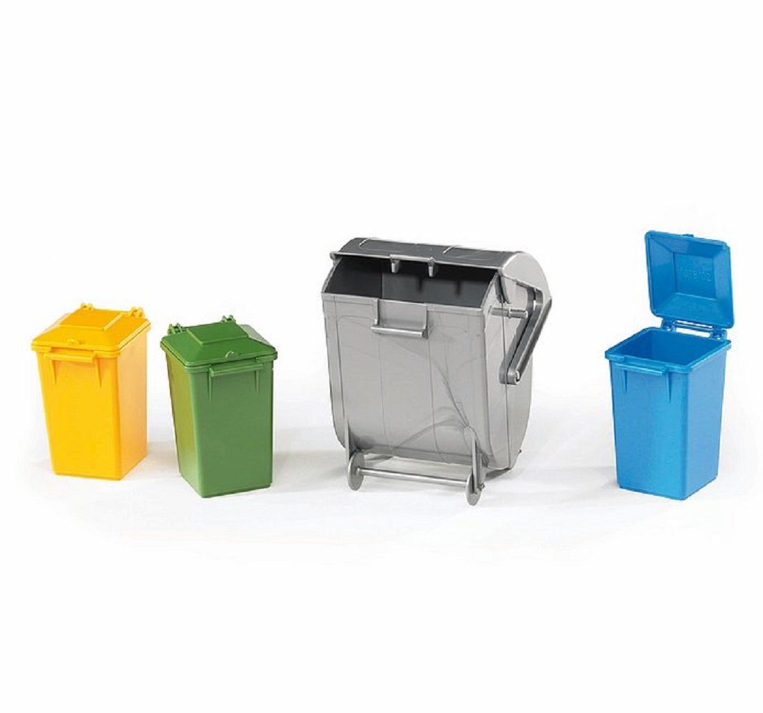 Bruder® Spielzeug-Müllwagen Mülltonnen Set Zubehör für Müllwagen, (4-tlg)