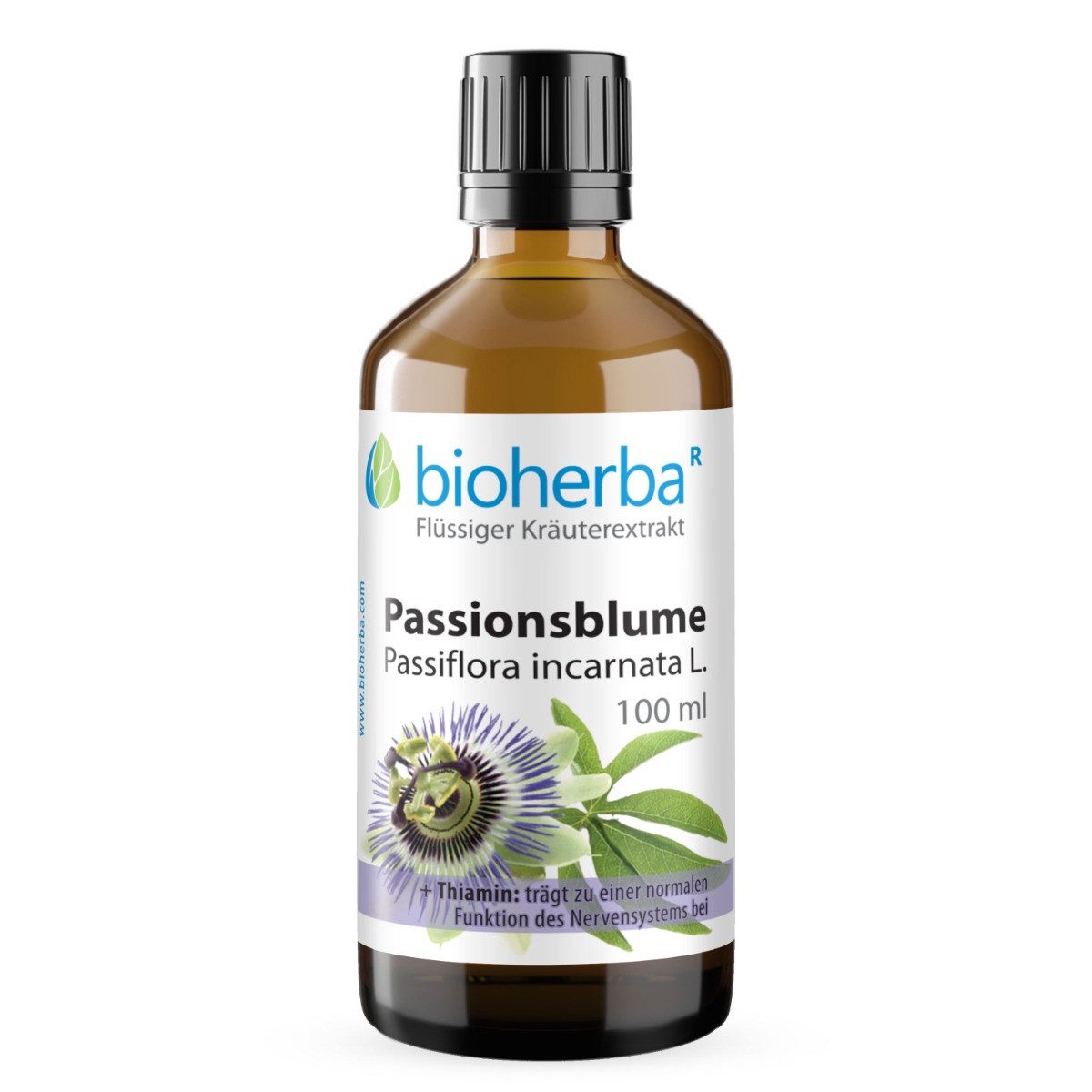 BIOHERBA R Bioherba Passionsblume Passiflora incarnata L. Tropfen Tinktur 100 ml Glasflasche, 1 er