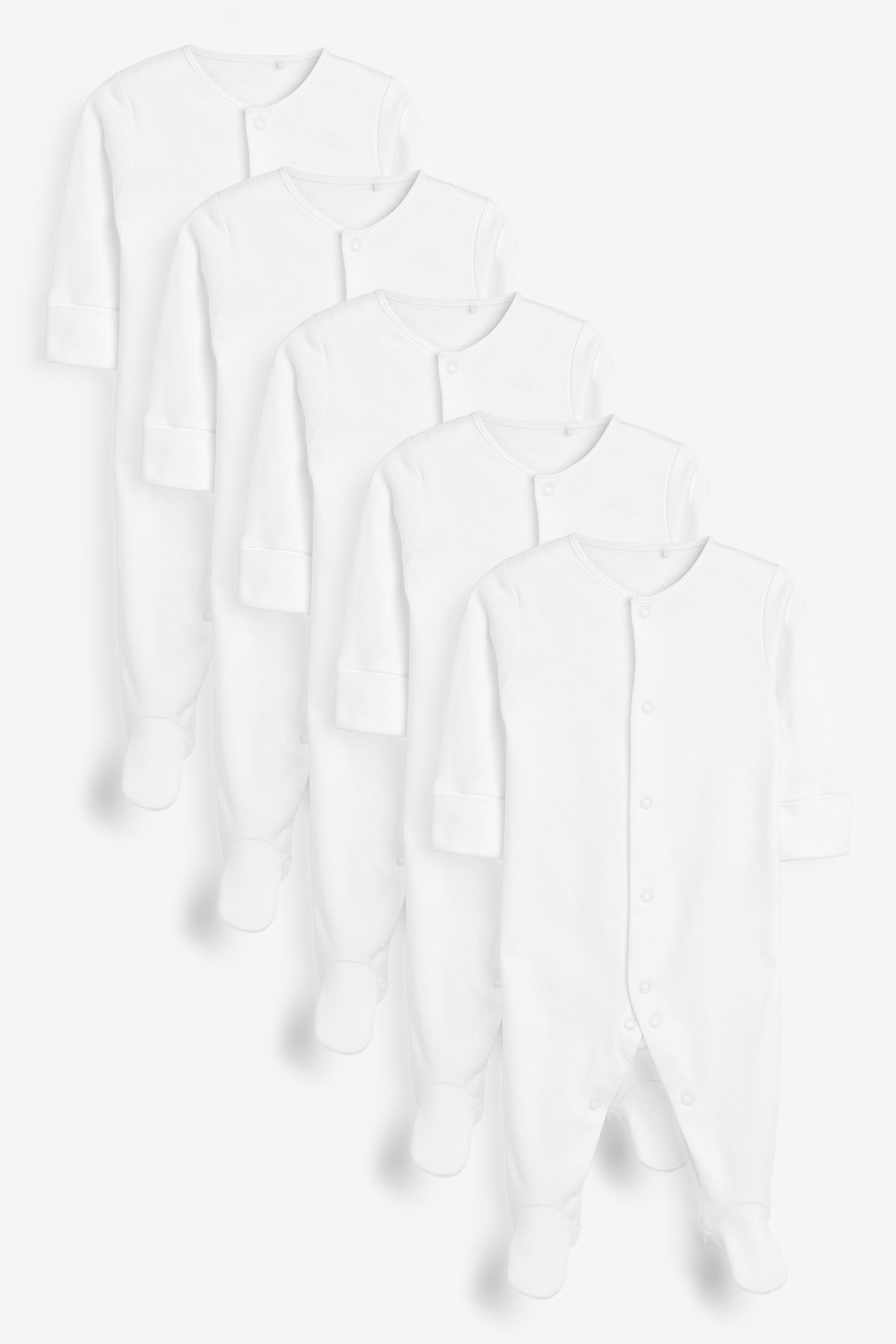 Schlafoverall Baby Basic-Pyjamas, 5er-Pack