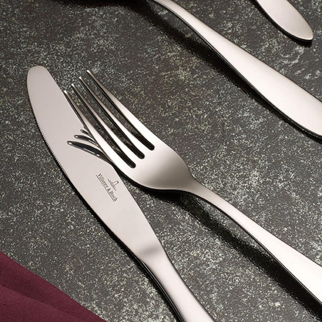 Villeroy & Boch Besteck-Set Arthur Tafelbesteck gebürstet 180er Set (180-tlg), Edelstahl, Spülmaschinenfest
