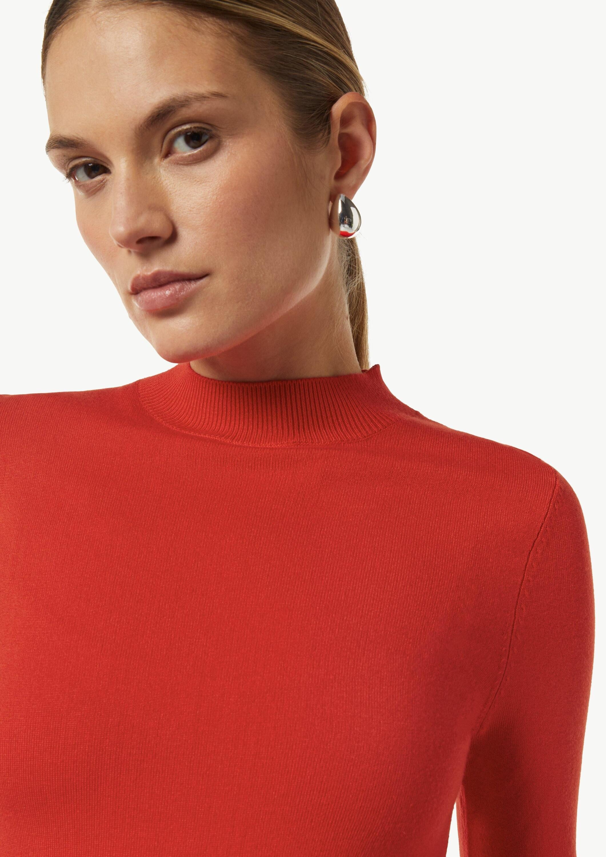 comma 3/4 Arm-Pullover Strickpullover Feinstrickpullover mit Rippblende