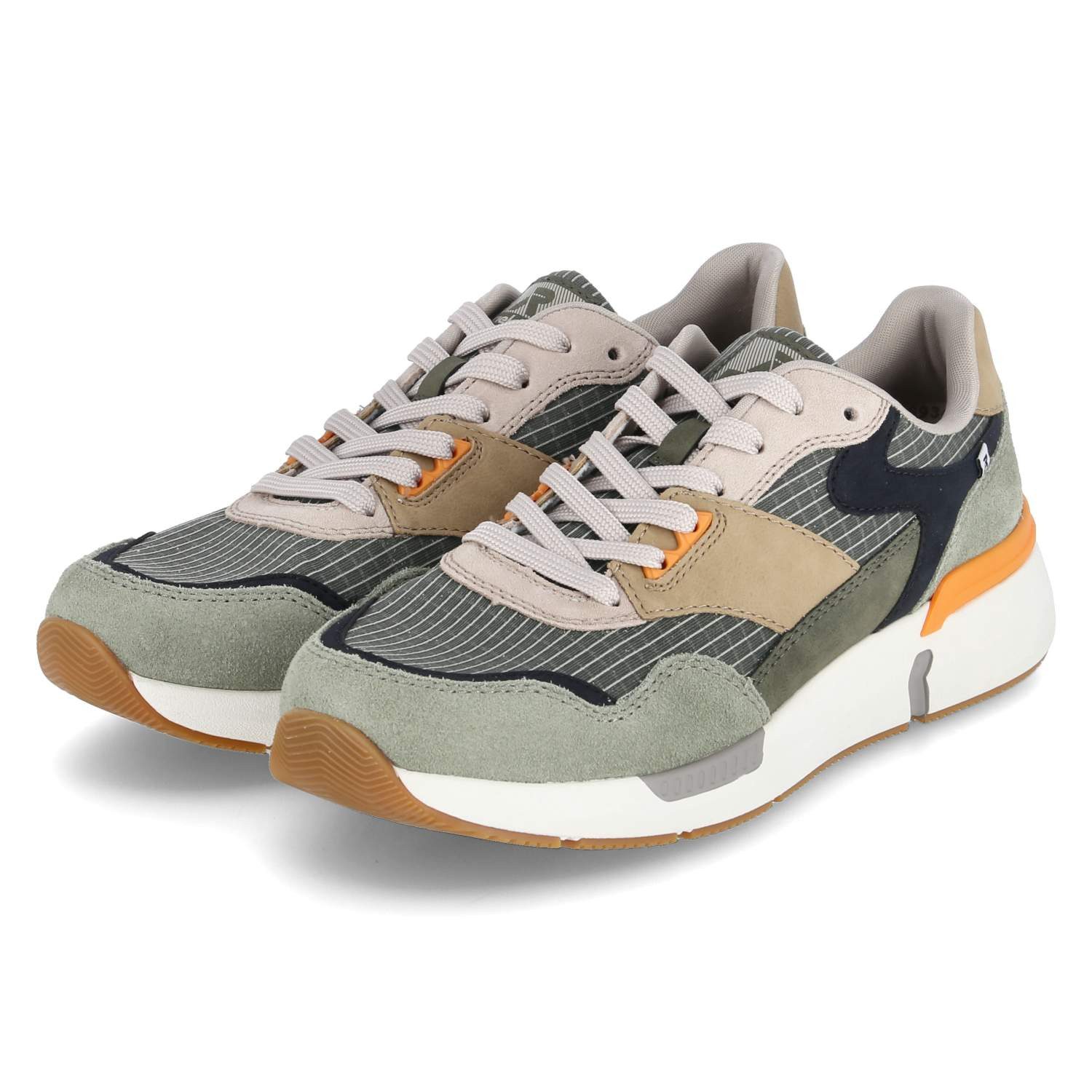 Rieker U1402-54 Herren Leder & Textil green Schnürschuh