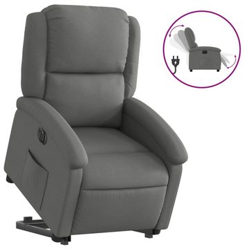 vidaXL Sessel Relaxsessel mit Aufstehhilfe Elektrisch Dunkelgrau Stoff (1-St)