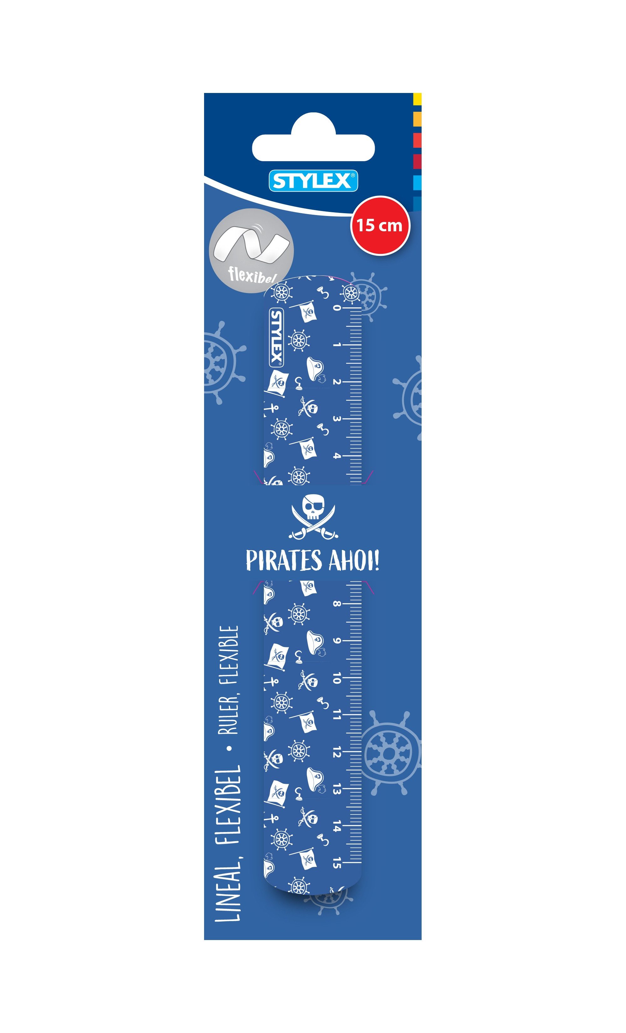 Thumbnail - Stylex Schreibwaren Lineal 3x biegsames Lineal / 15cm / flexibel / 3 verschiedene Motive