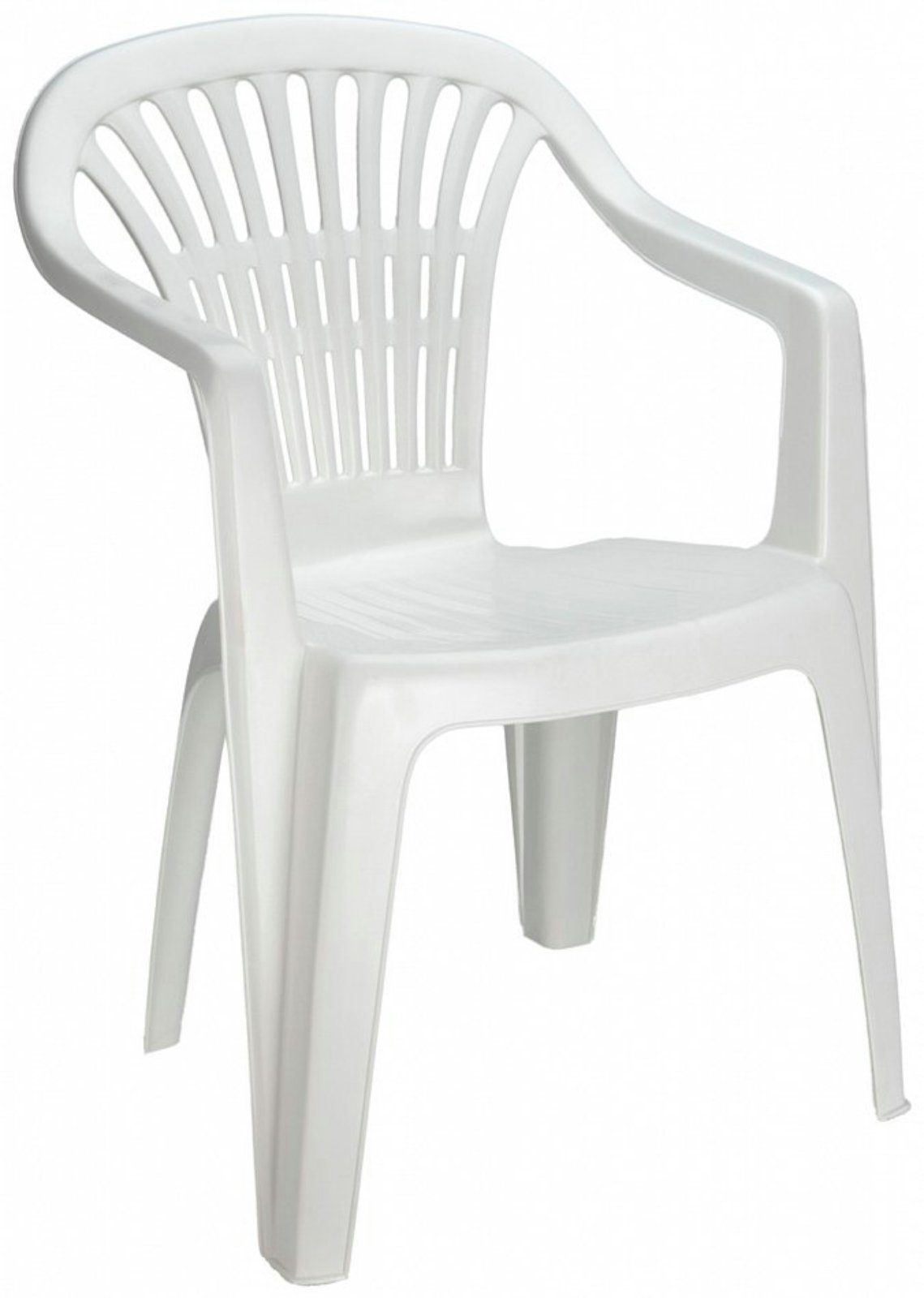 Progarden Gartenstuhl Kunststoff Bistrostuhl Weiß 6 er Set (Set, 6 St), UV-Beständig, Robust, Wetterfest, Made in Italy, Hochwertig – Bild 3 von 4