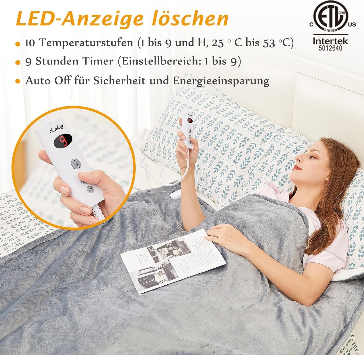 Mia&Coco Heizdecke Heizdecke mit Abschaltautomatik