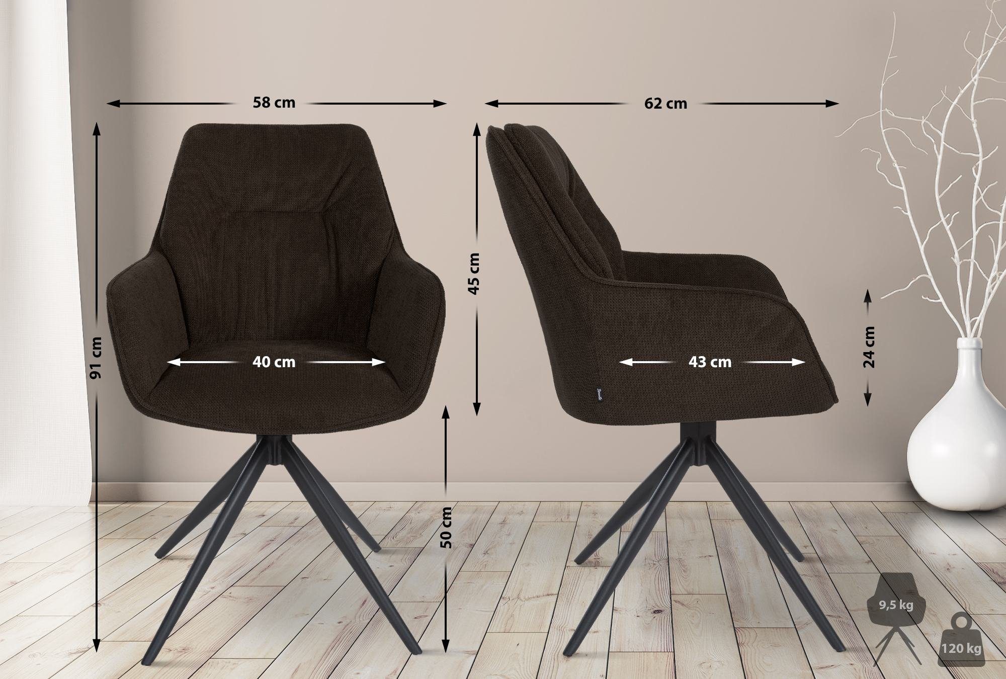 CLP Esszimmerstuhl Jules, schwenkbarer Polster-Stuhl Mit günstig online kaufen