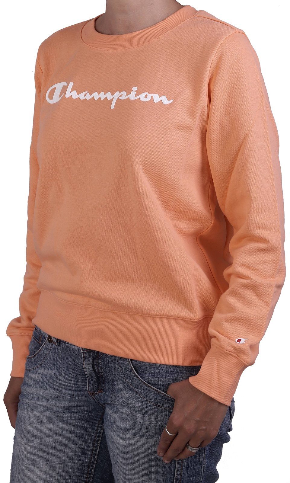 Sweatpulli Champion orange Champion Crewneck (1-tlg) Sweater 112585