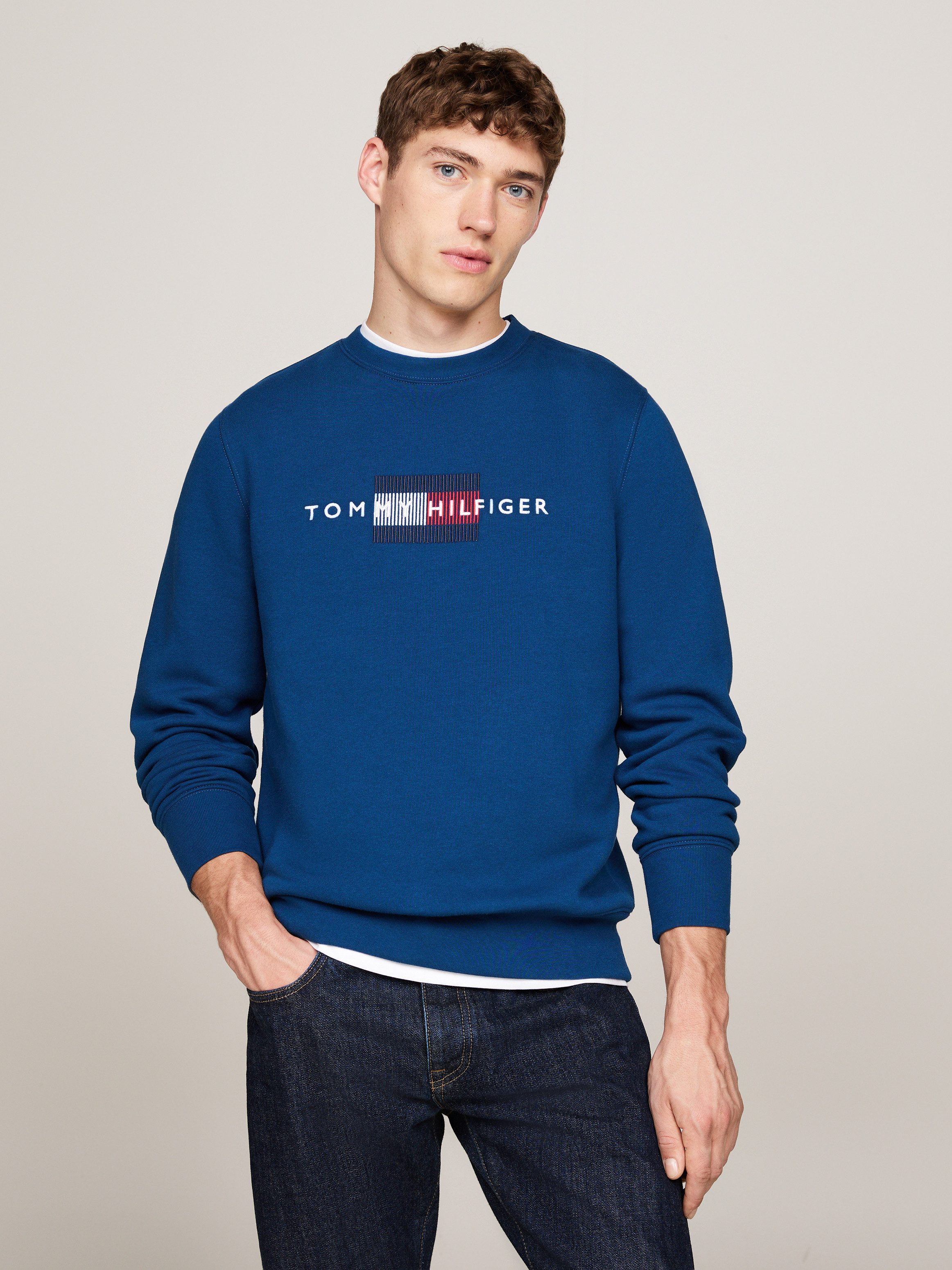 Tommy Hilfiger Sweatshirt HILFIGER FLAG EMBRO günstig online kaufen