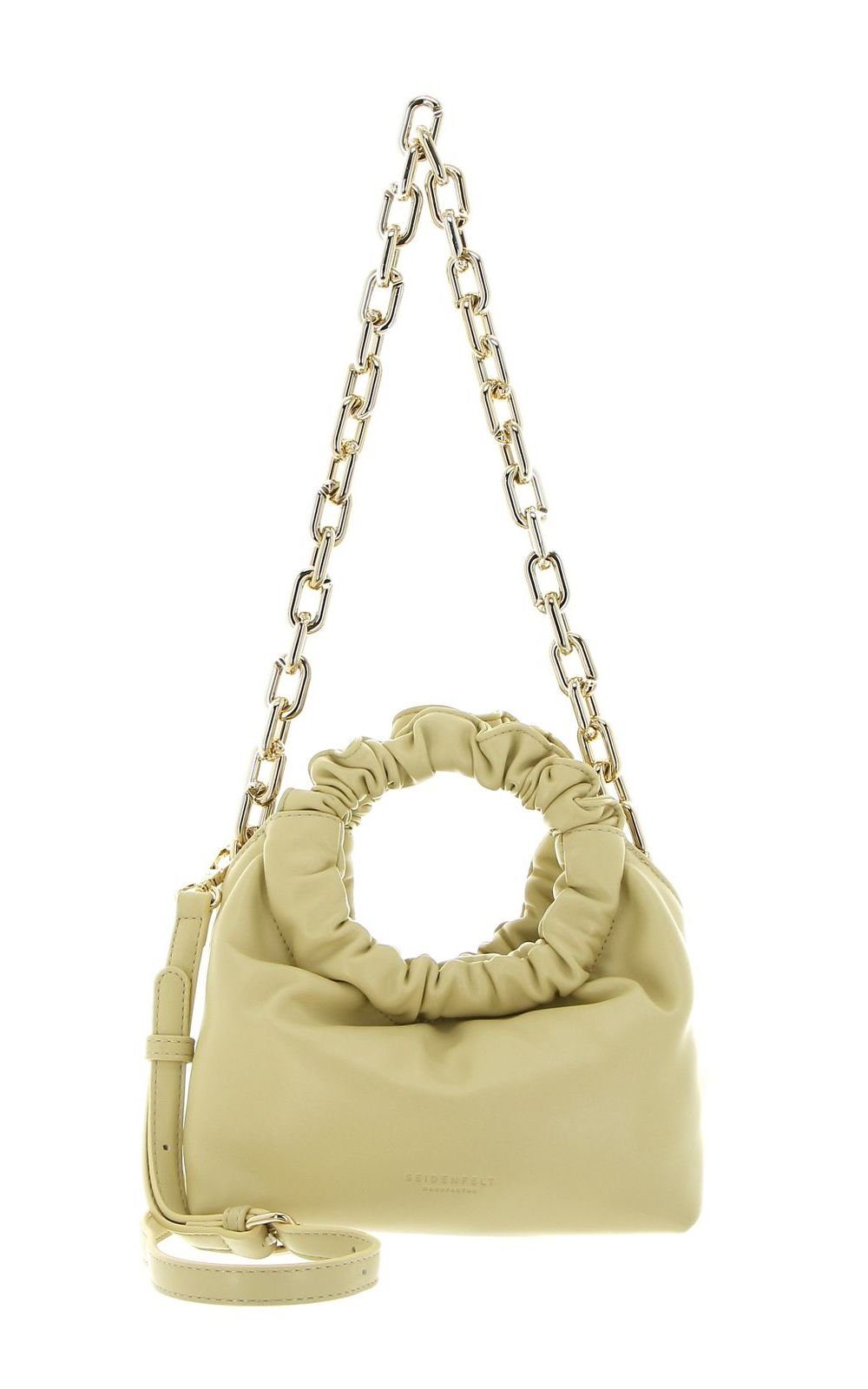 Light Seidenfelt / Handtasche Yellow Manufaktur gold