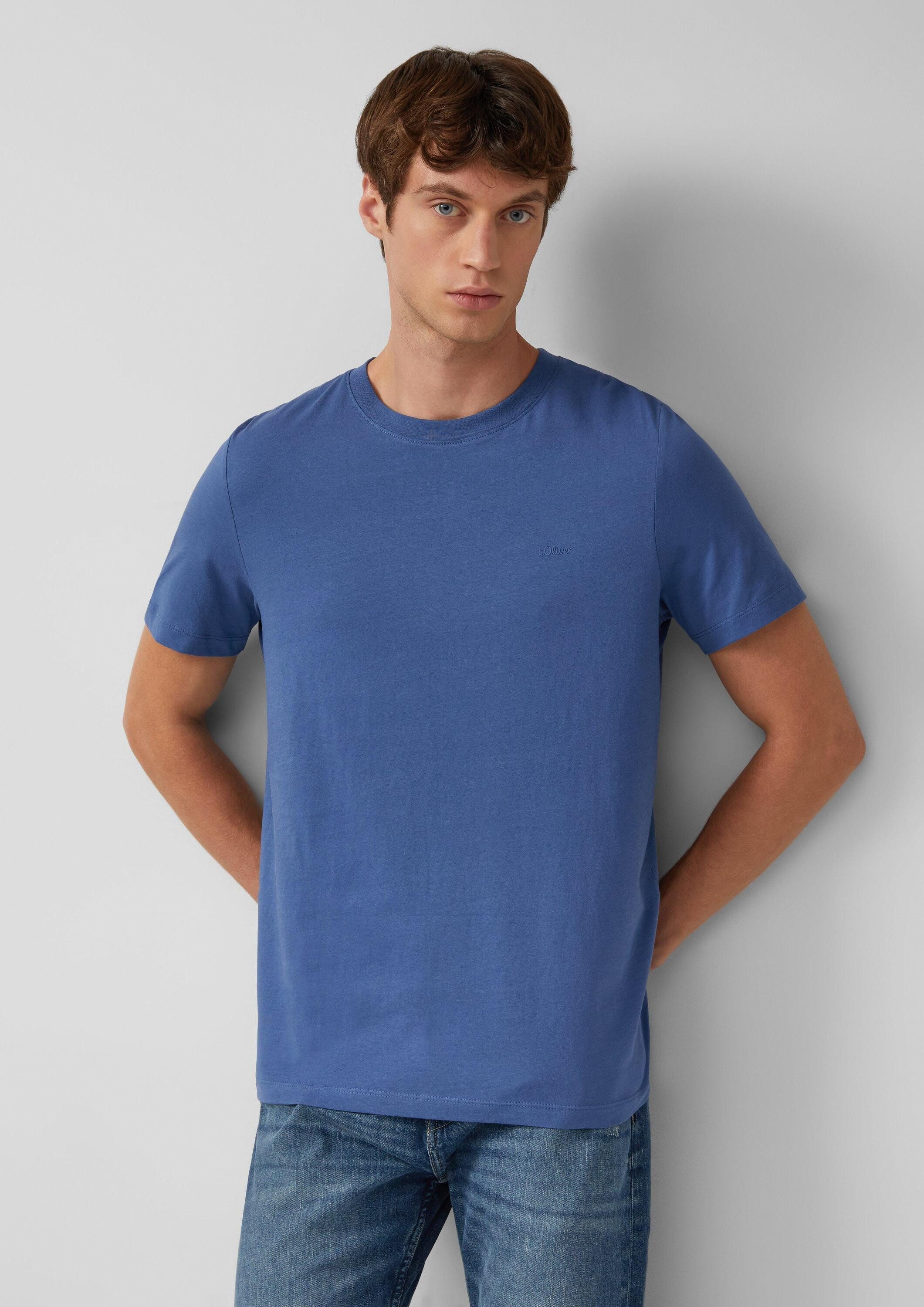 s.Oliver Kurzarmshirt T-Shirt Baumwoll-T-Shirt mit Logo-Print günstig online kaufen