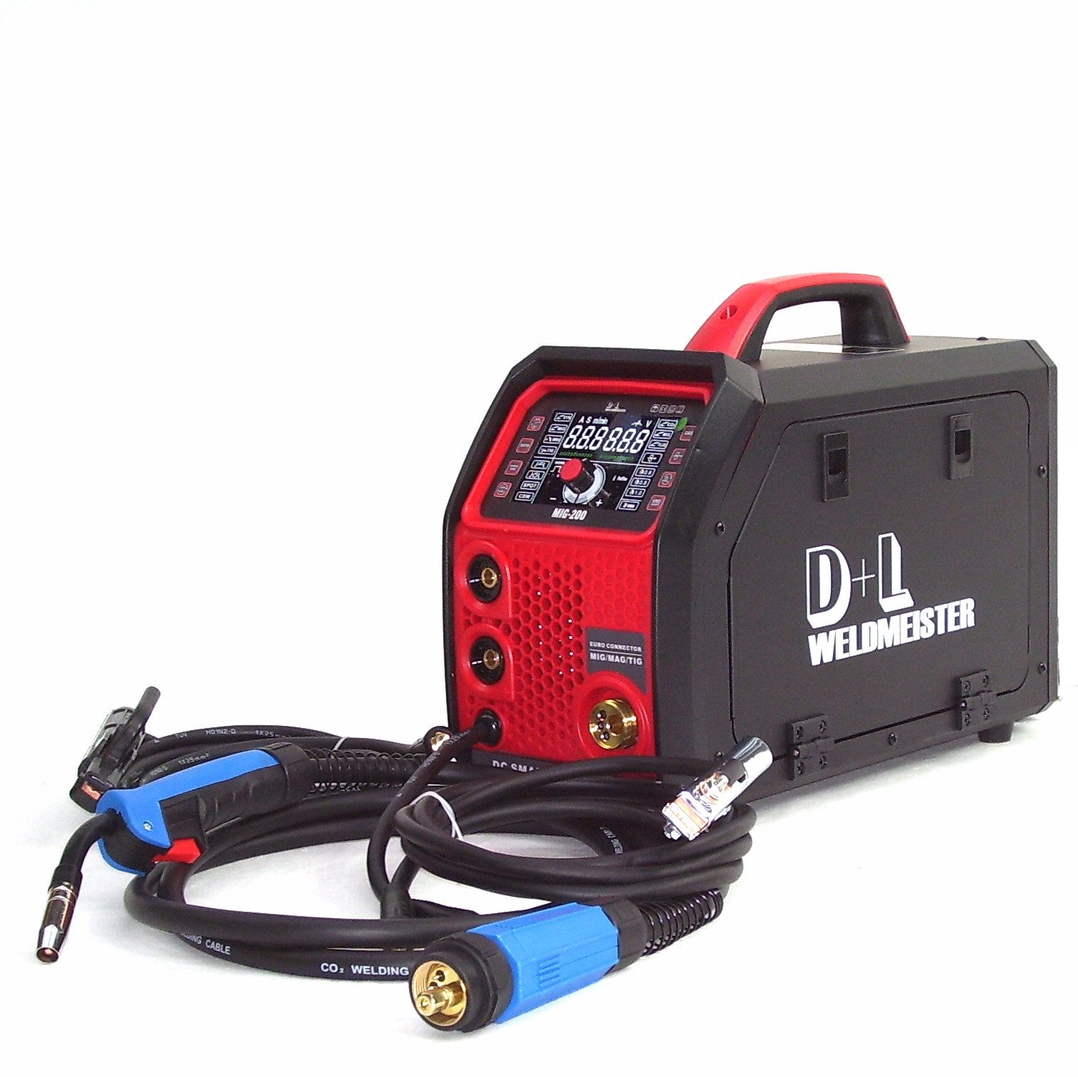 Apex Schutzgasschweißgerät 5in1 Schweißgerät 200A LCD Mig/Mag Wig E-Hand 13958, 1-tlg.
