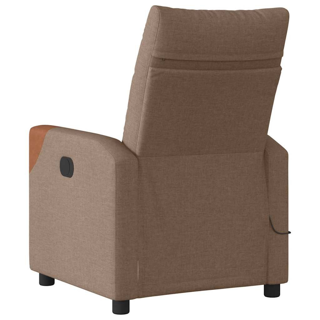 vidaXL Sessel Massagesessel Elektrisch Braun Stoff (1-St)