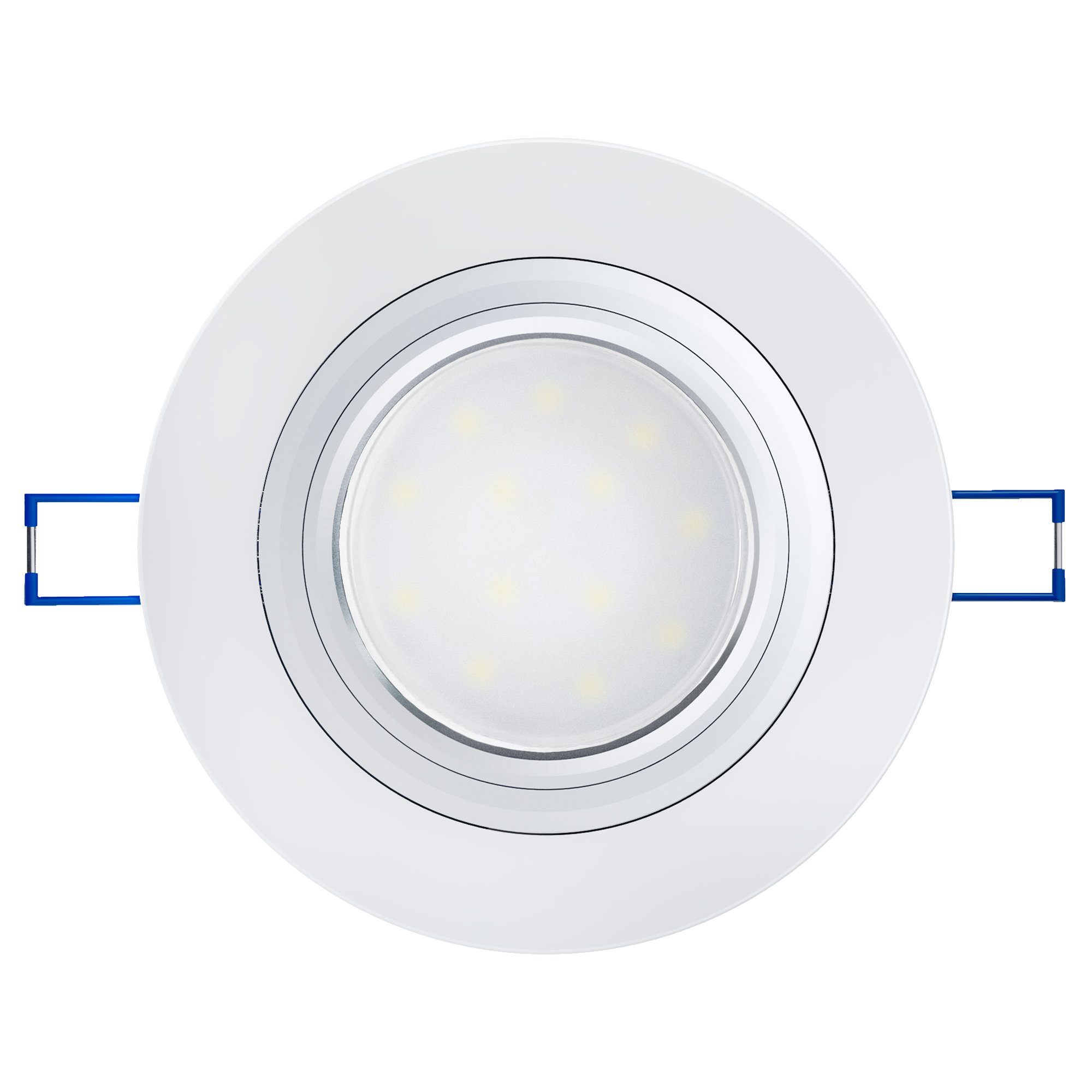 Flache LED-Modul, rund SSC-LUXon Einbauleuchte LED in Glas Einbaustrahler Warmweiß LED klar Design mit