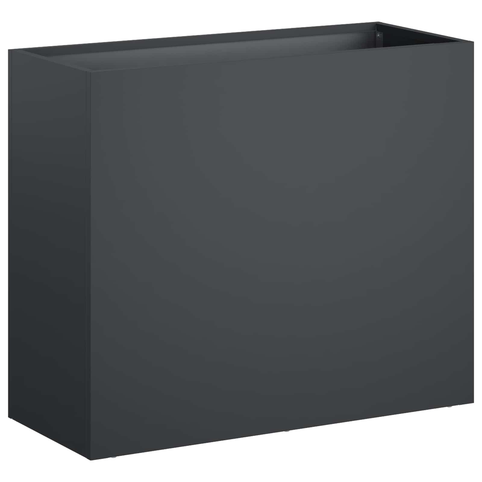 vidaXL Blumentopf Garten-Pflanzgefäß Anthrazit 50 x 20 x 40 cm (1 St)