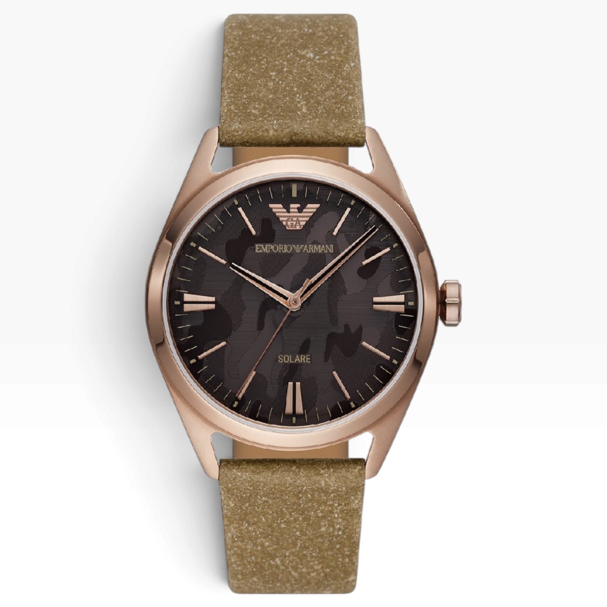 Emporio Armani Solaruhr Emporio Armani Solaruhr AR11396 Leder Bronze 41 mm AR11396