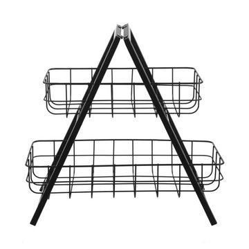 BUTLERS Etagere GRID Etagere 2-stufig mit 2 Drahtkörben Höhe 33cm, Metall