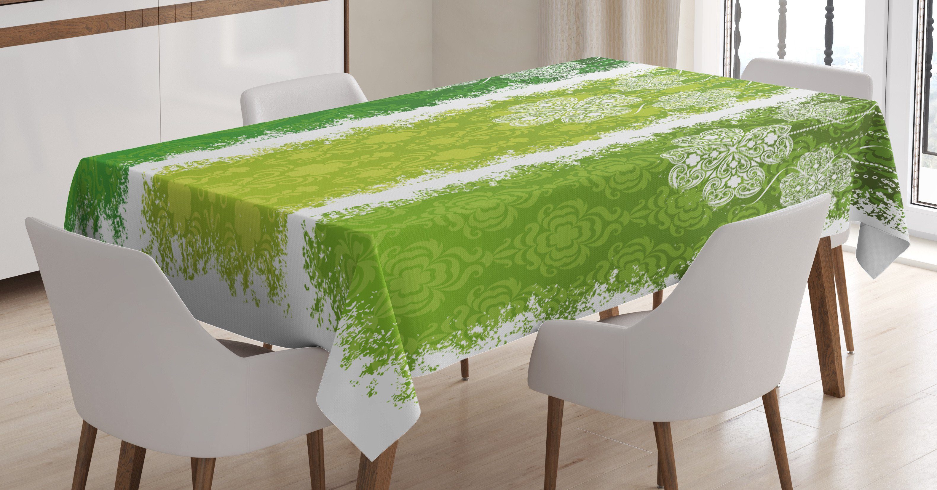 Abakuhaus Tischdecke Farbfest Waschbar Für den Außen Bereich geeignet Klare Farben, irisch Antike Historisch Grüne