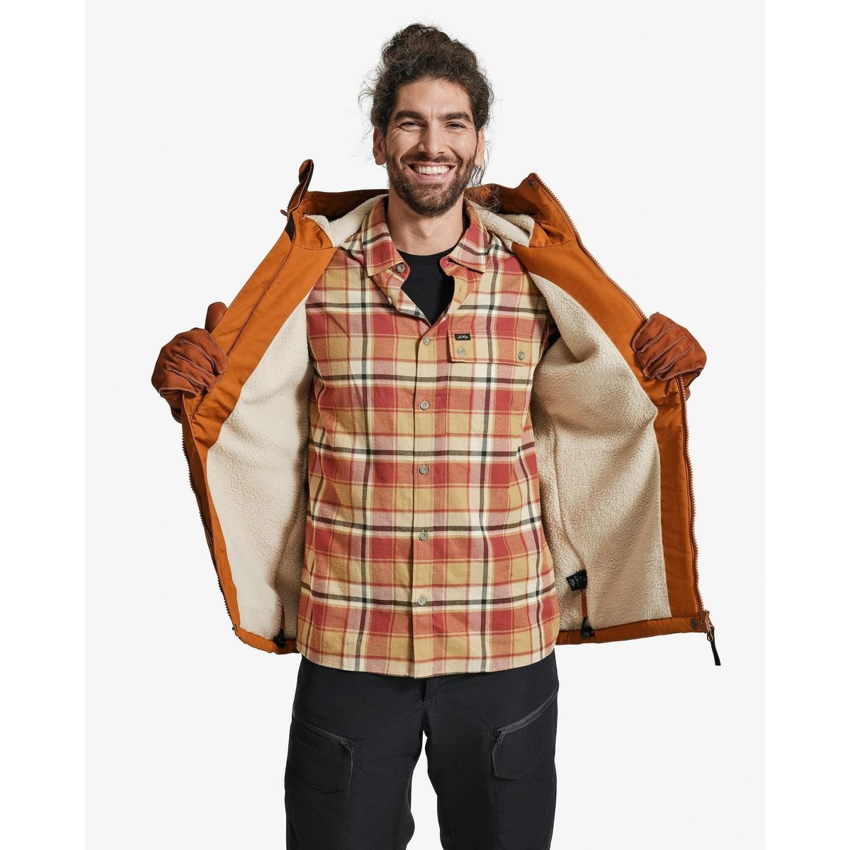 Lundhags Outdoorbluse Järpen Plaid Flannel Shirt Vielseitiges Flanellhemd aus Merinowolle, ideal für