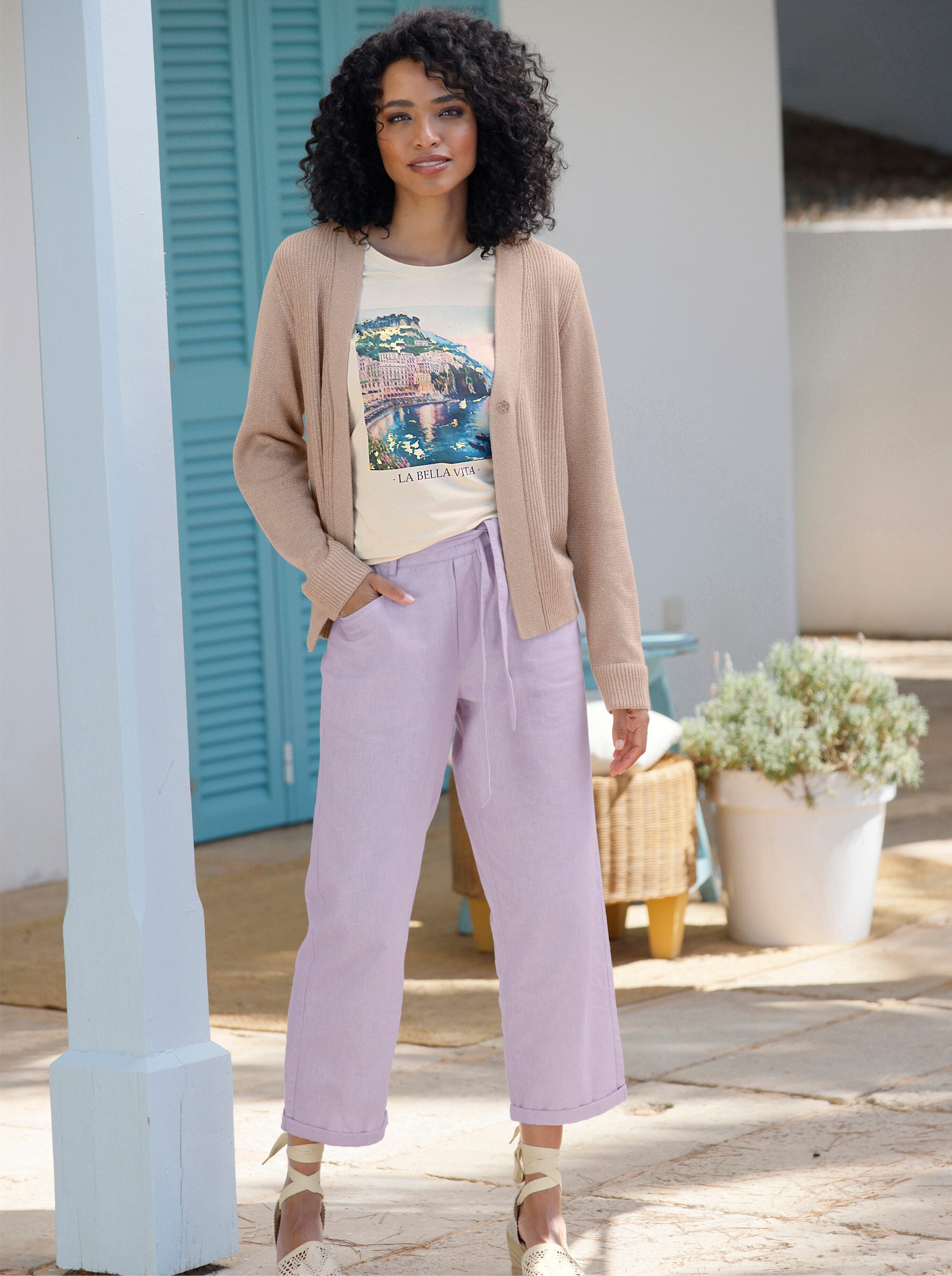 heine Strickjacke Cardigan Langarm Ripp