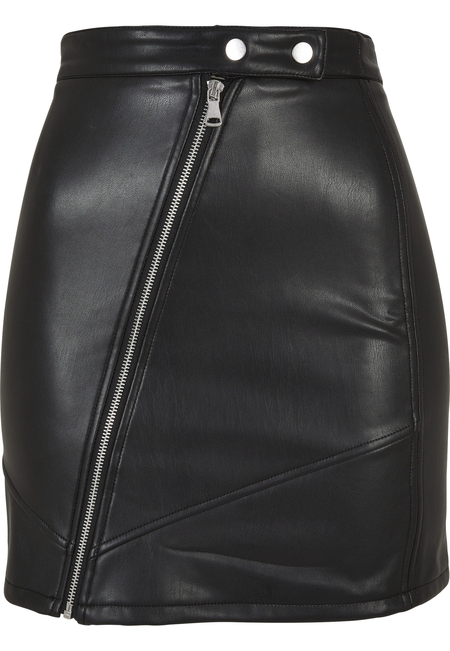 URBAN CLASSICS Jerseyrock Urban Classics Damen Ladies Synthetic Leather Bik günstig online kaufen