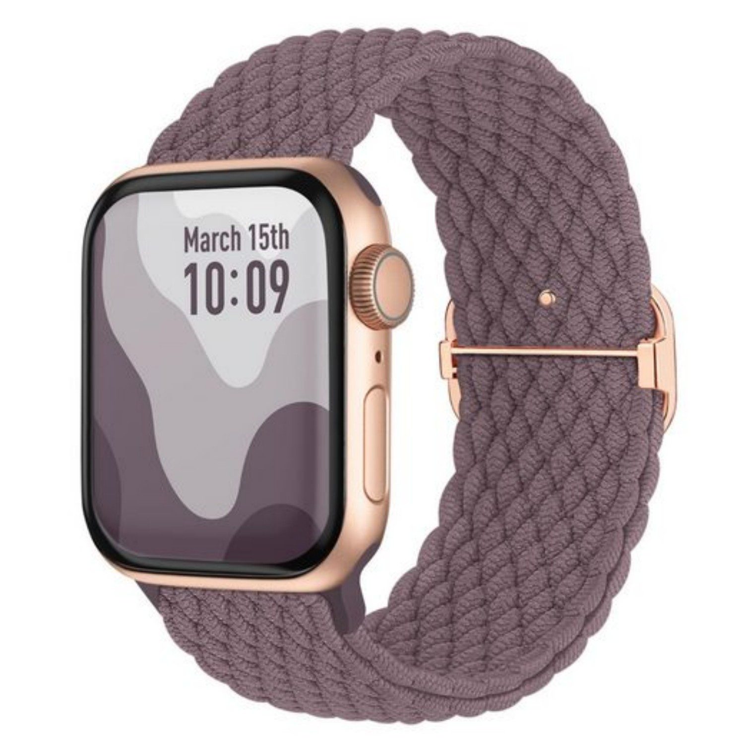 ibettertec Smartwatch-Armband Geflochtenes Armband Kompatibel mit Apple Watch für Damen Herren