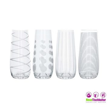 Neuetischkultur Gläser-Set Flötenglas-Set ohne Stiel, 4tlg, 230 ml, Glas
