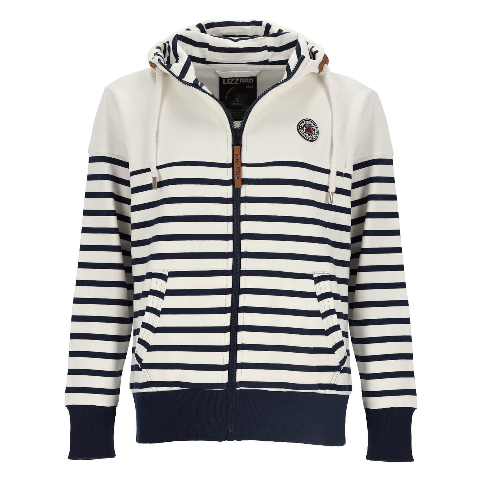 Lizzard Sports Kapuzensweatjacke Damen Sweatjacke gestreift mit Kapuze - Modische Kapuzenjacke Streifen